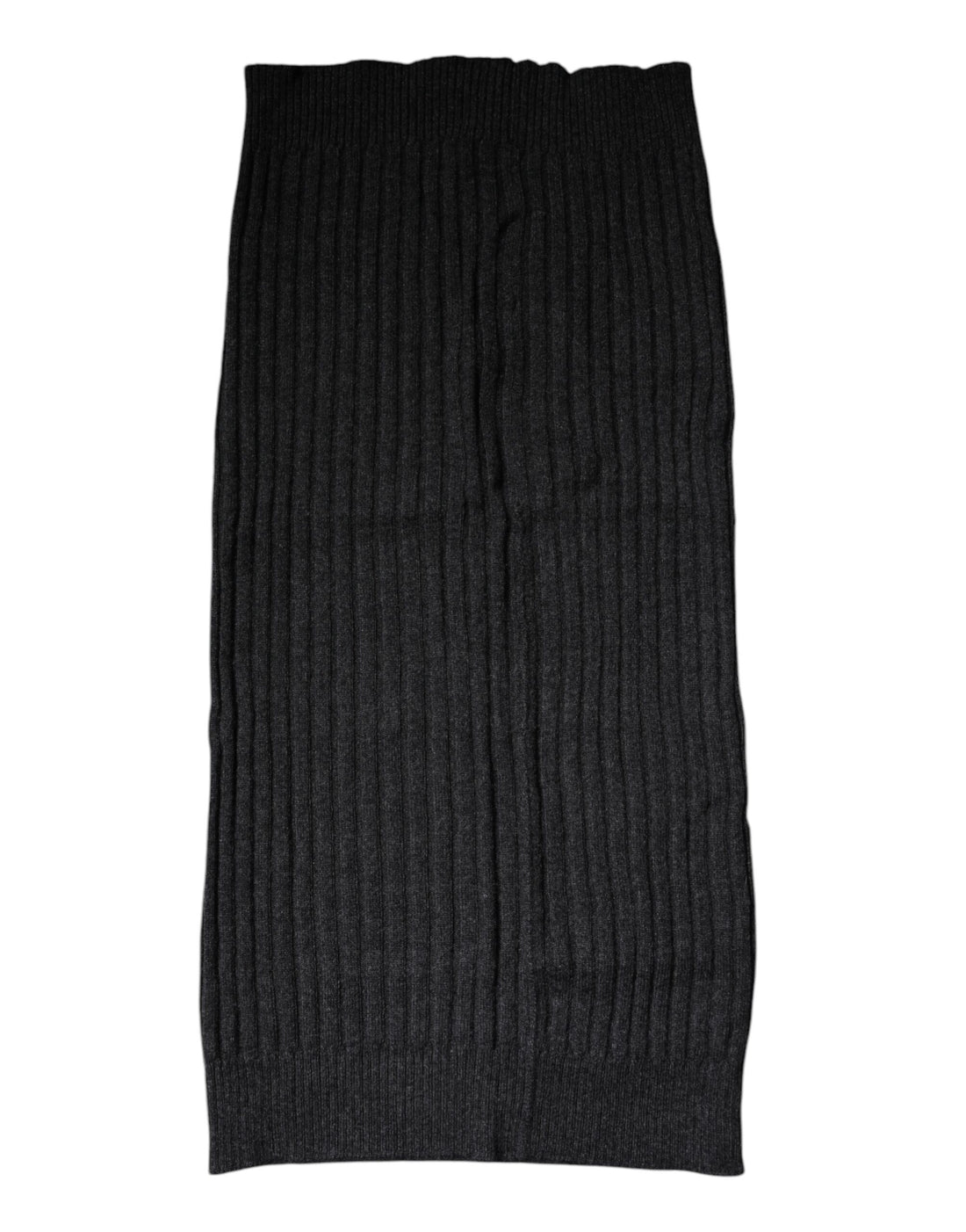 Dolce &amp; Gabbana – Schwarzer, gestrickter Halswärmer-Foulardschal aus Kaschmir