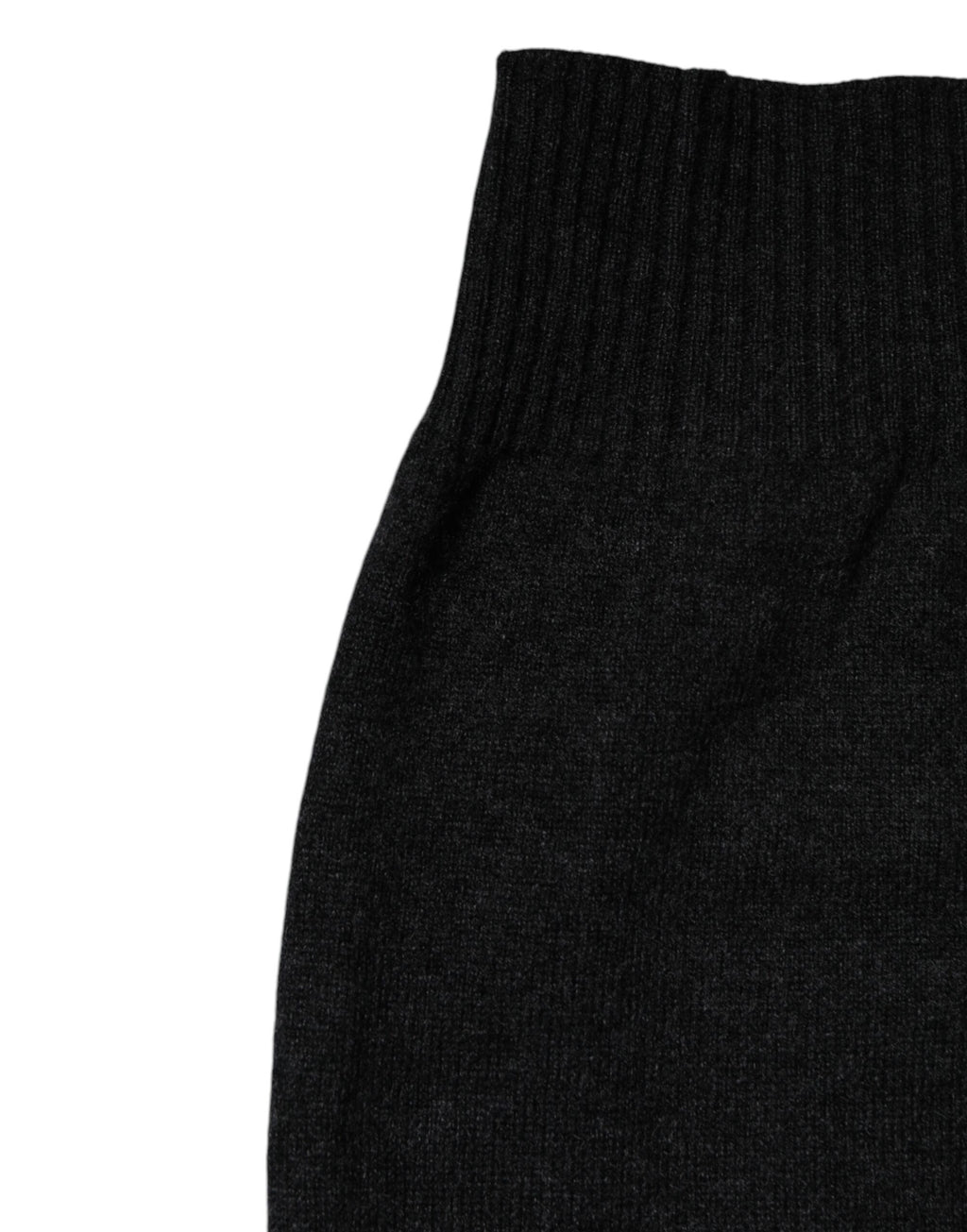 Dolce &amp; Gabbana – Schwarzer, gestrickter Halswärmer-Foulardschal aus Kaschmir