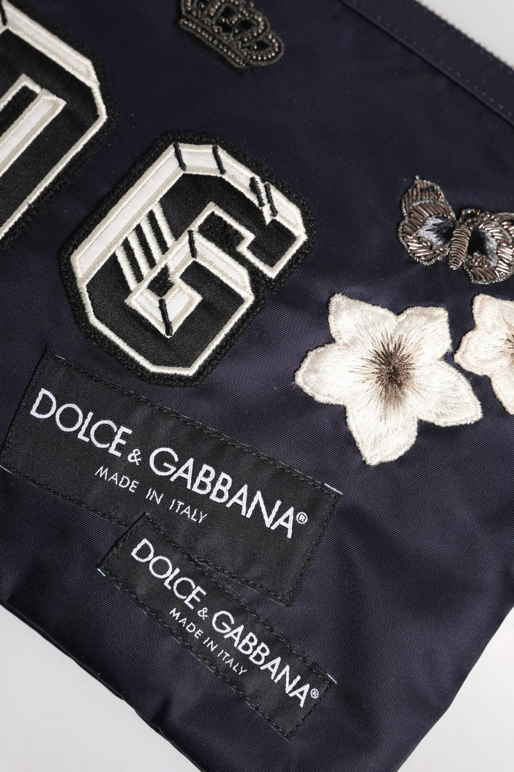 Dolce &amp; Gabbana – Blaue Clutch mit DG-Logo-Patch