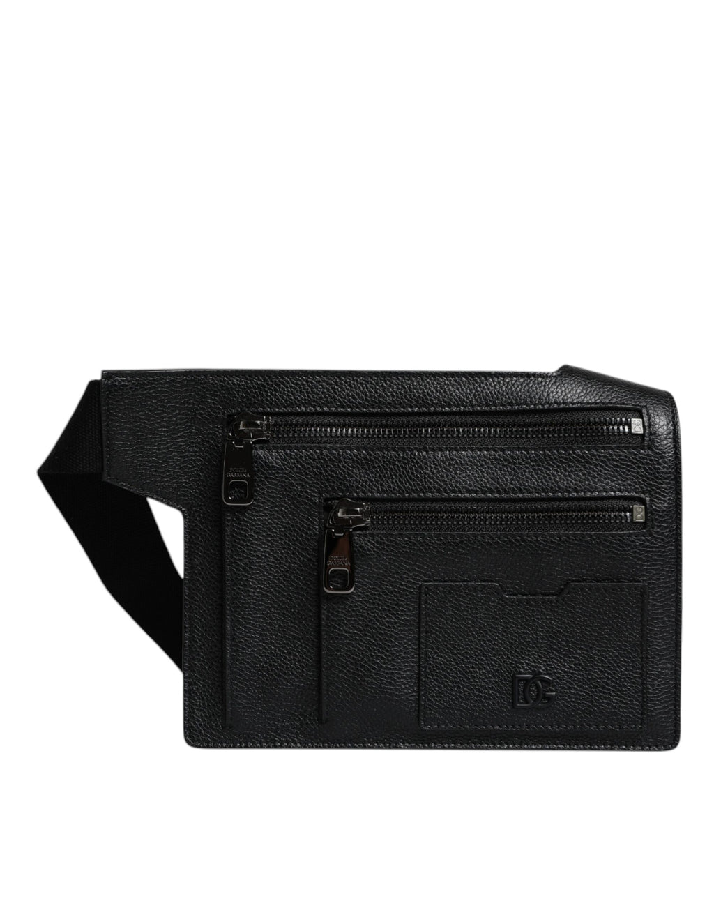 Dolce &amp; Gabbana – Messenger-Umhängetasche aus schwarzem Kalbsleder