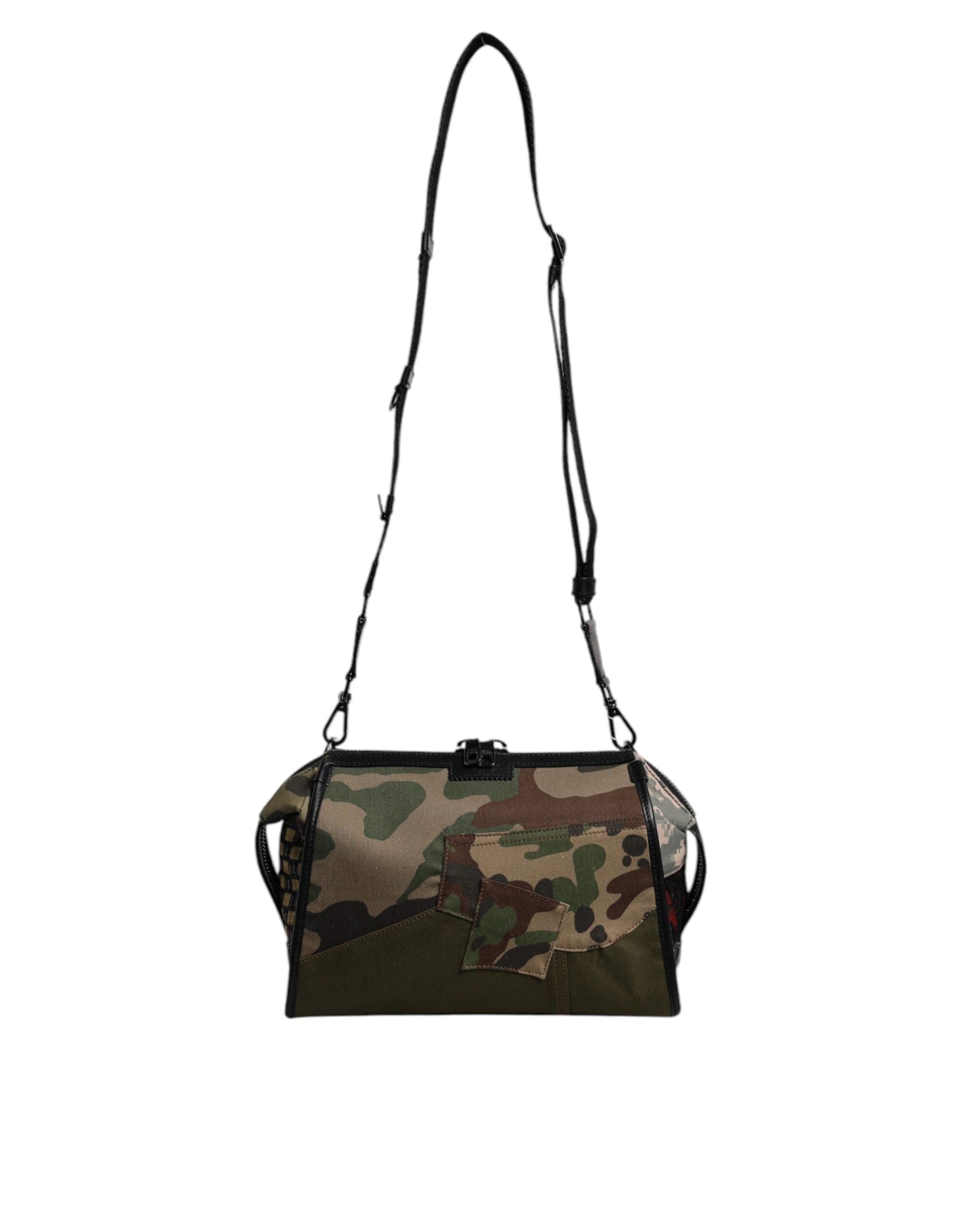 Dolce &amp; Gabbana – Mehrfarbige Umhängetasche im Camouflage-Patchwork-Stil