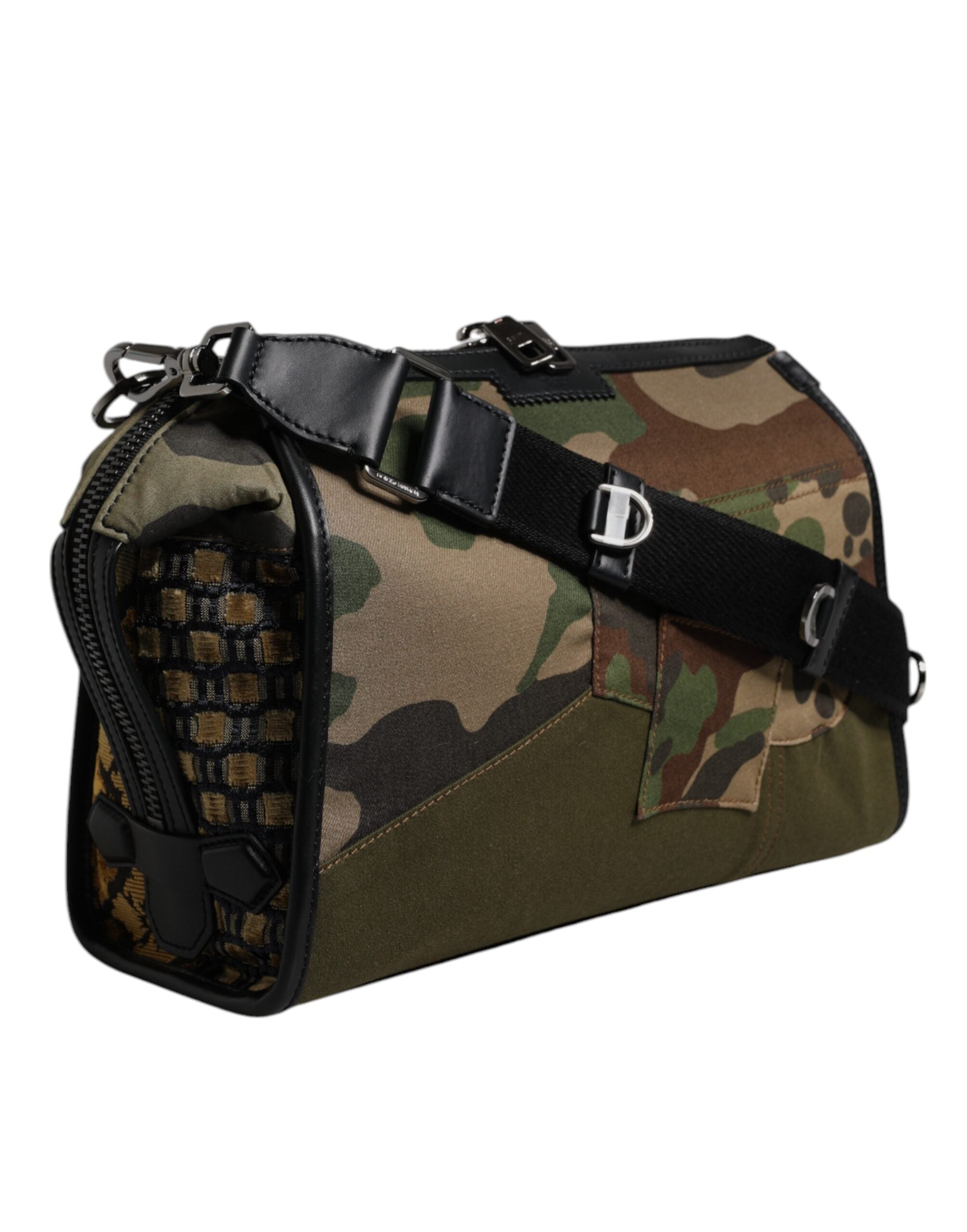 Dolce &amp; Gabbana – Mehrfarbige Umhängetasche im Camouflage-Patchwork-Stil