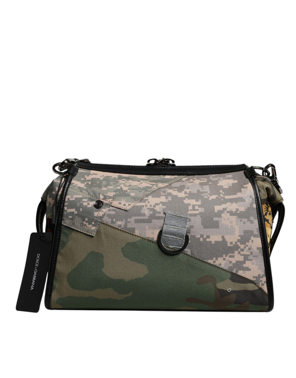 Dolce &amp; Gabbana – Mehrfarbige Umhängetasche im Camouflage-Patchwork-Stil