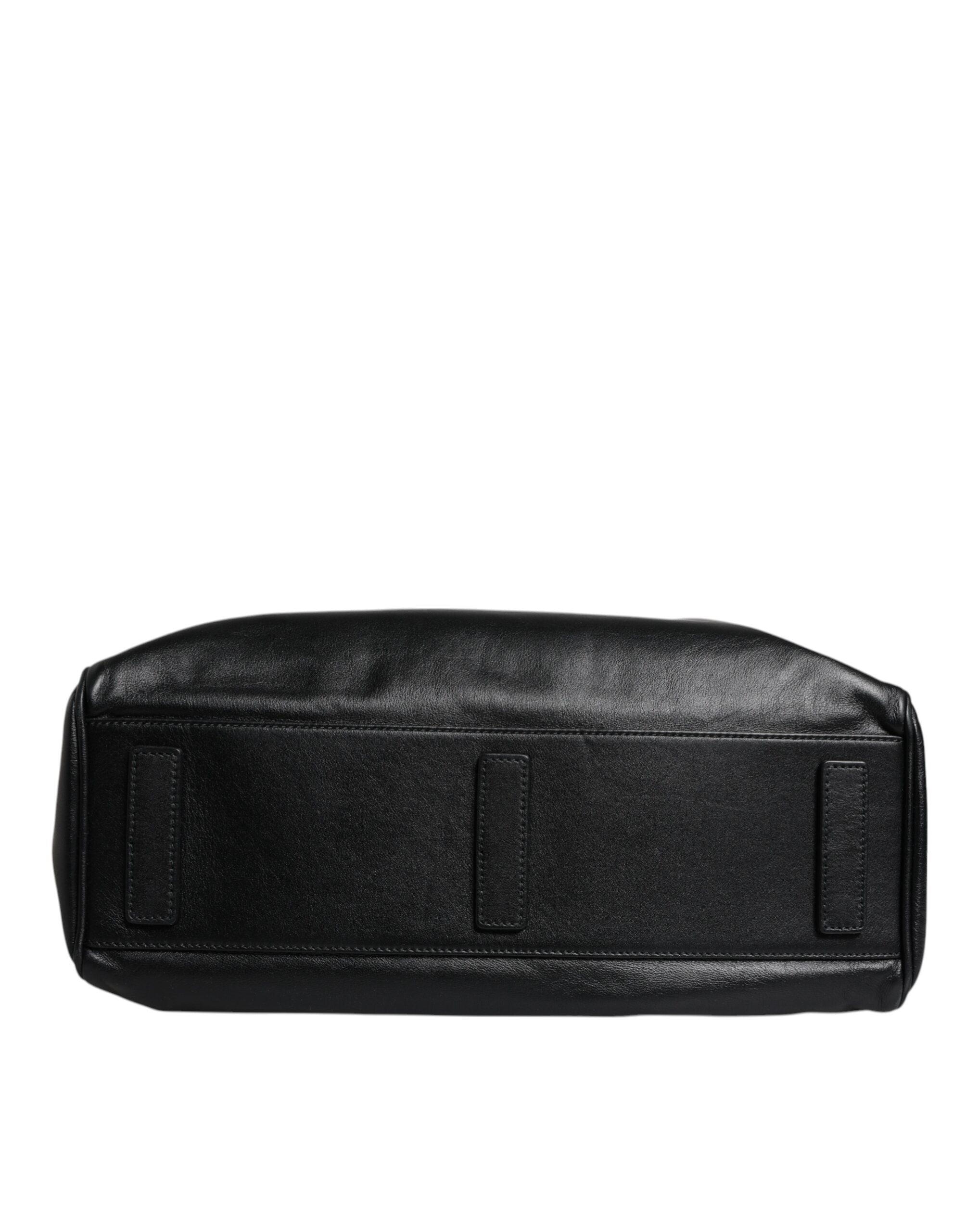 Dolce &amp; Gabbana – Schwarze Messenger-Tasche aus Leder mit Schultergurt