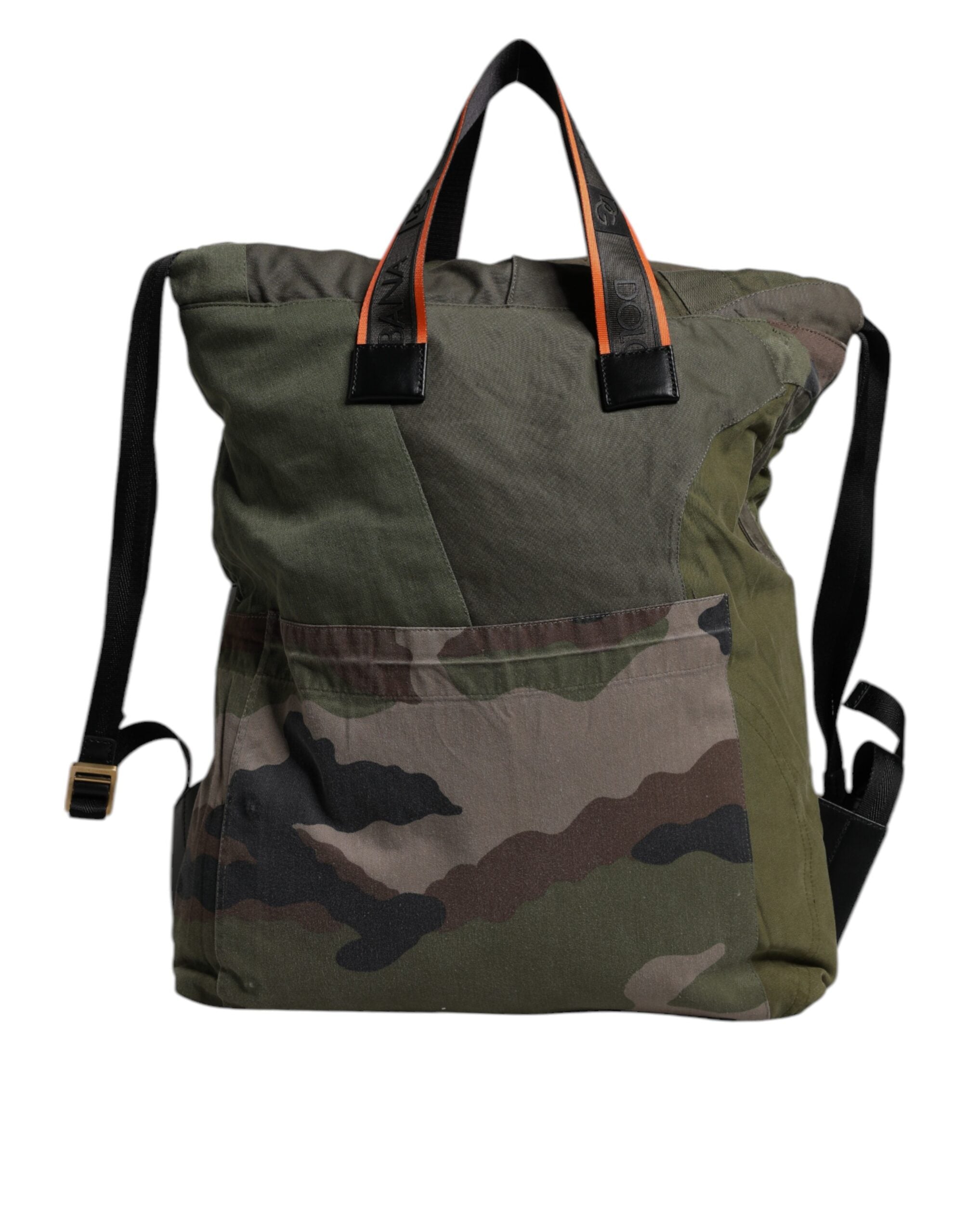 Dolce &amp; Gabbana Militärgrüner Patchwork-Rucksack