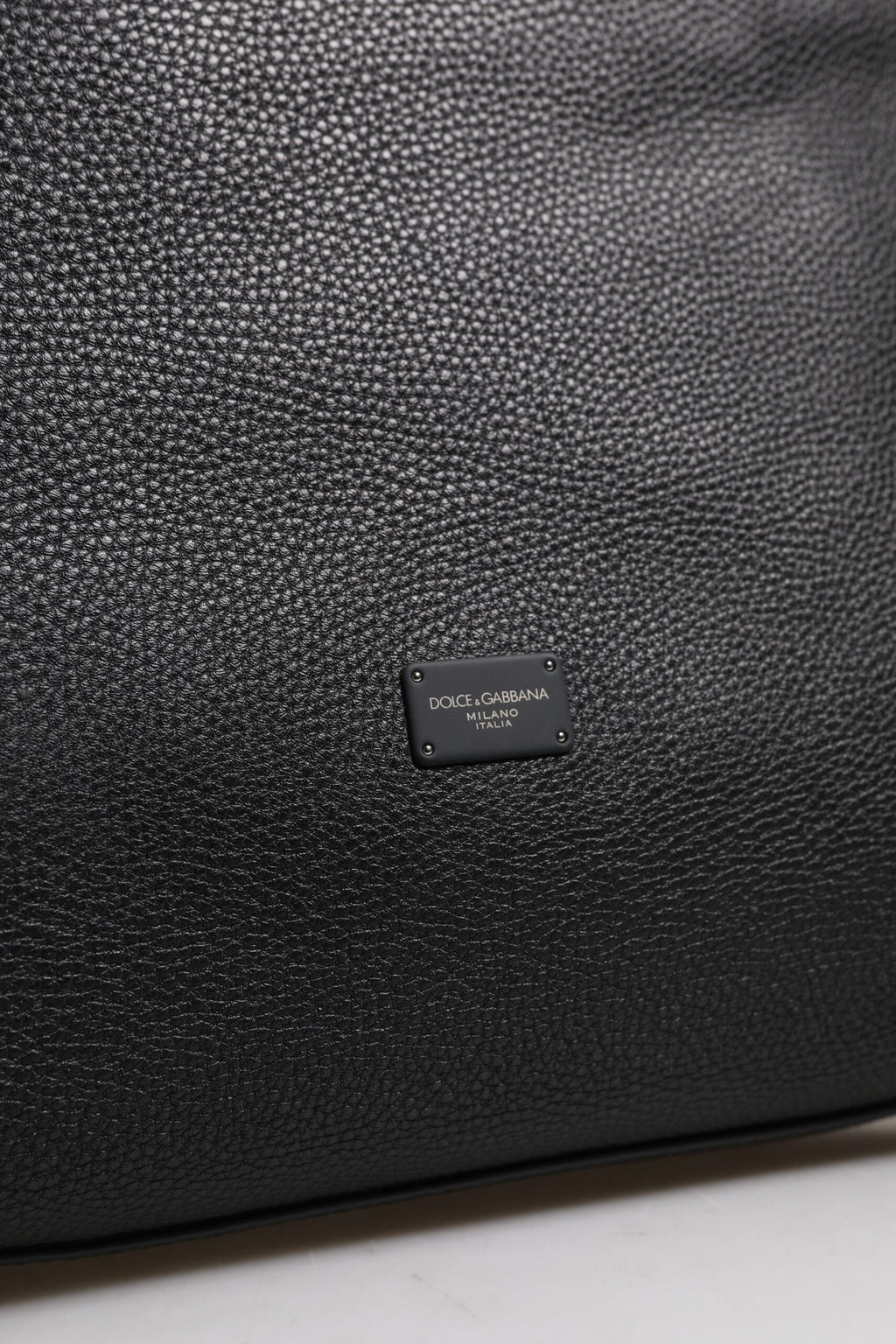 Dolce &amp; Gabbana – Reisetasche aus schwarzem Kalbsleder mit Schulterriemen