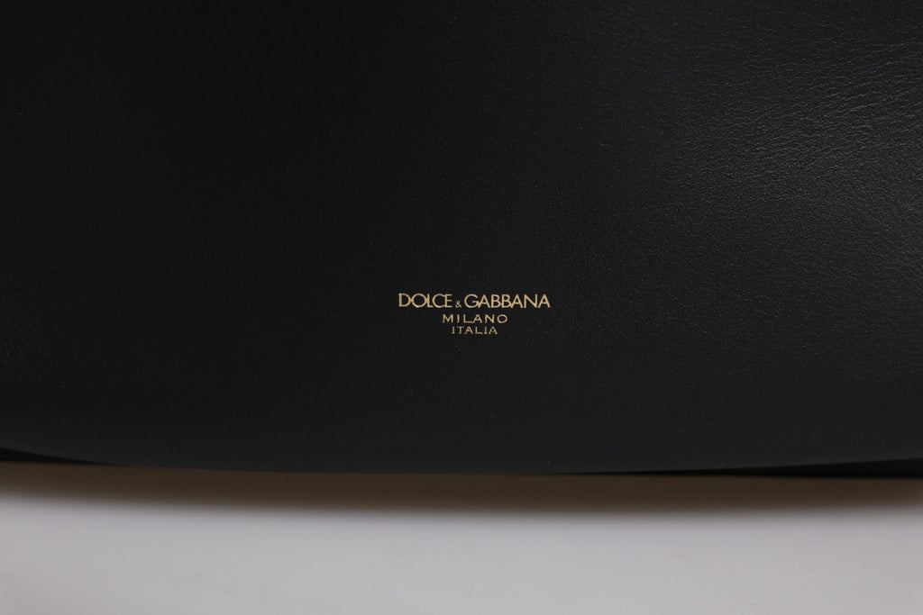 Dolce &amp; Gabbana – Schwarzer Reiserucksack aus Leder mit DG-Logoprint