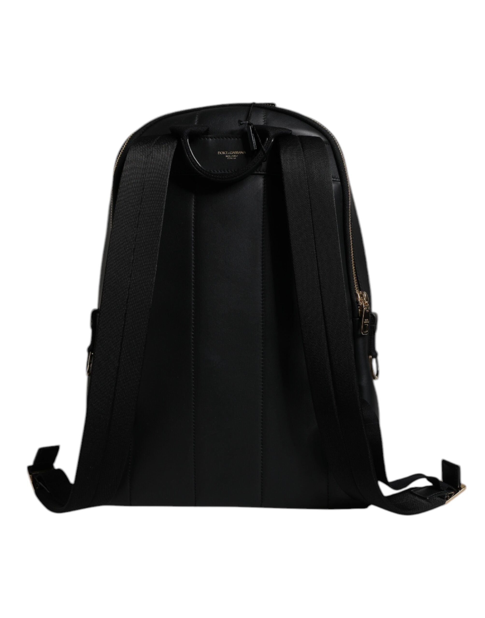 Dolce &amp; Gabbana – Schwarzer Reiserucksack aus Leder mit DG-Logoprint