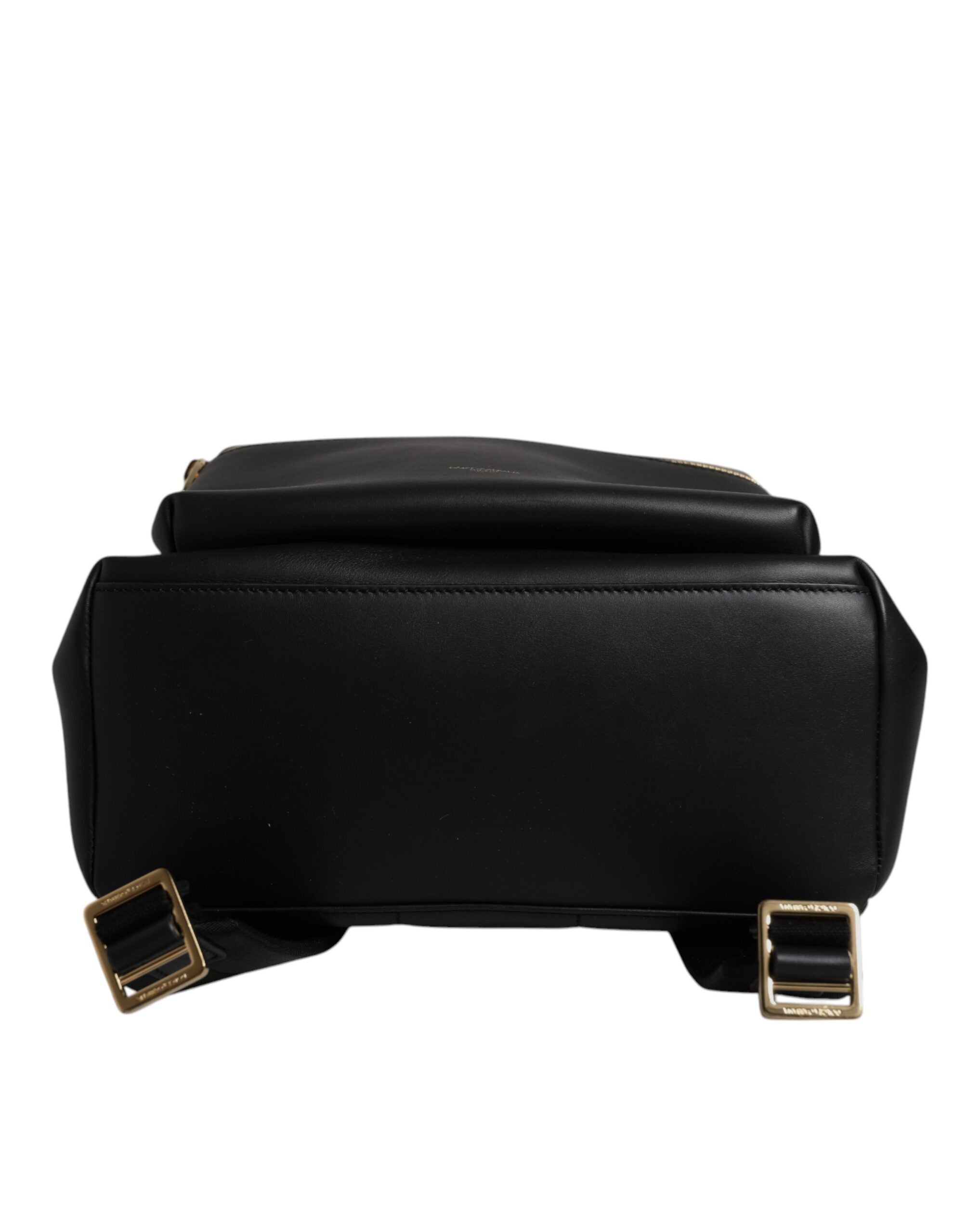 Dolce &amp; Gabbana – Schwarzer Reiserucksack aus Leder mit DG-Logoprint