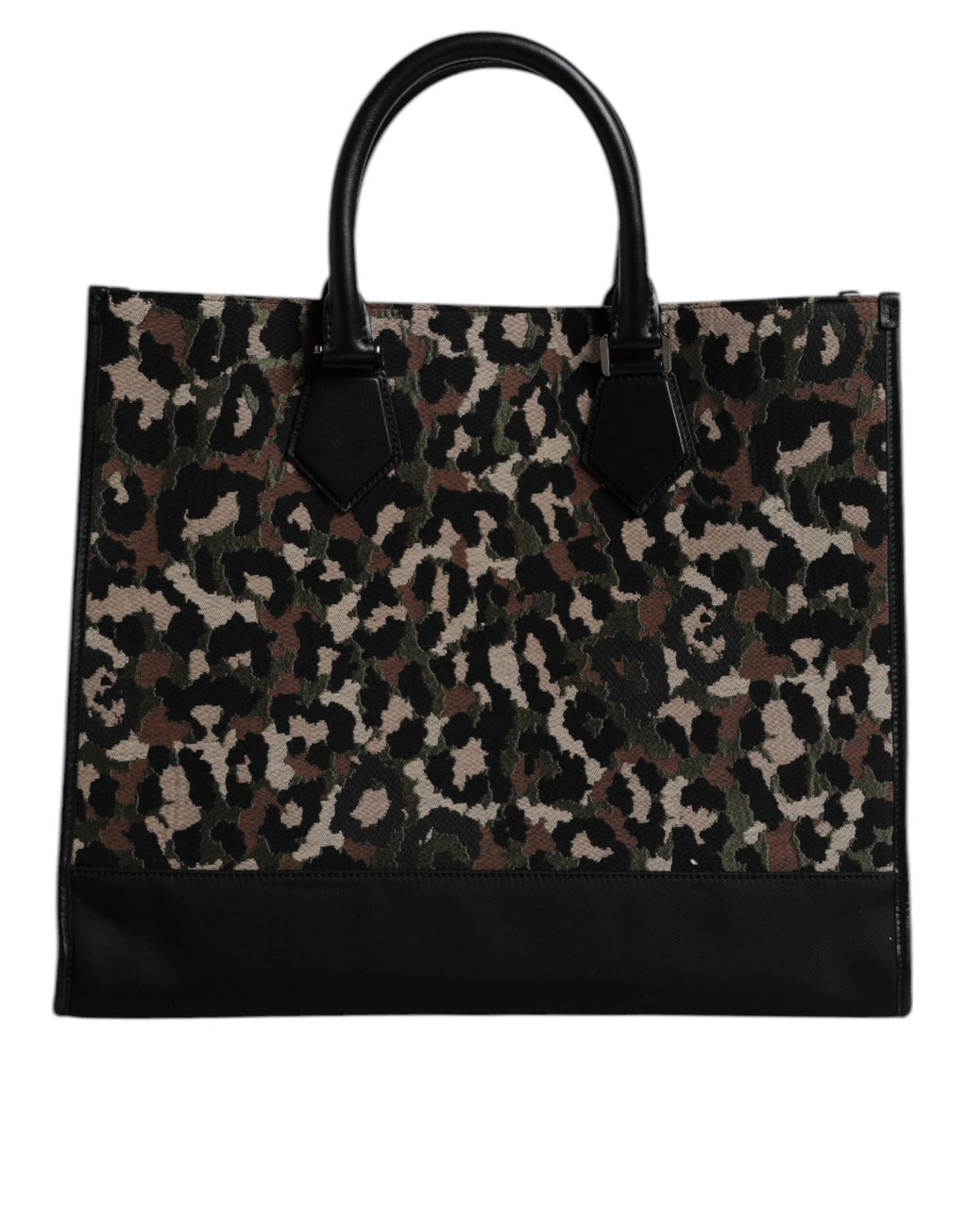 Dolce &amp; Gabbana – Mehrfarbige Einkaufstasche mit Leopardenmuster und Schultertasche