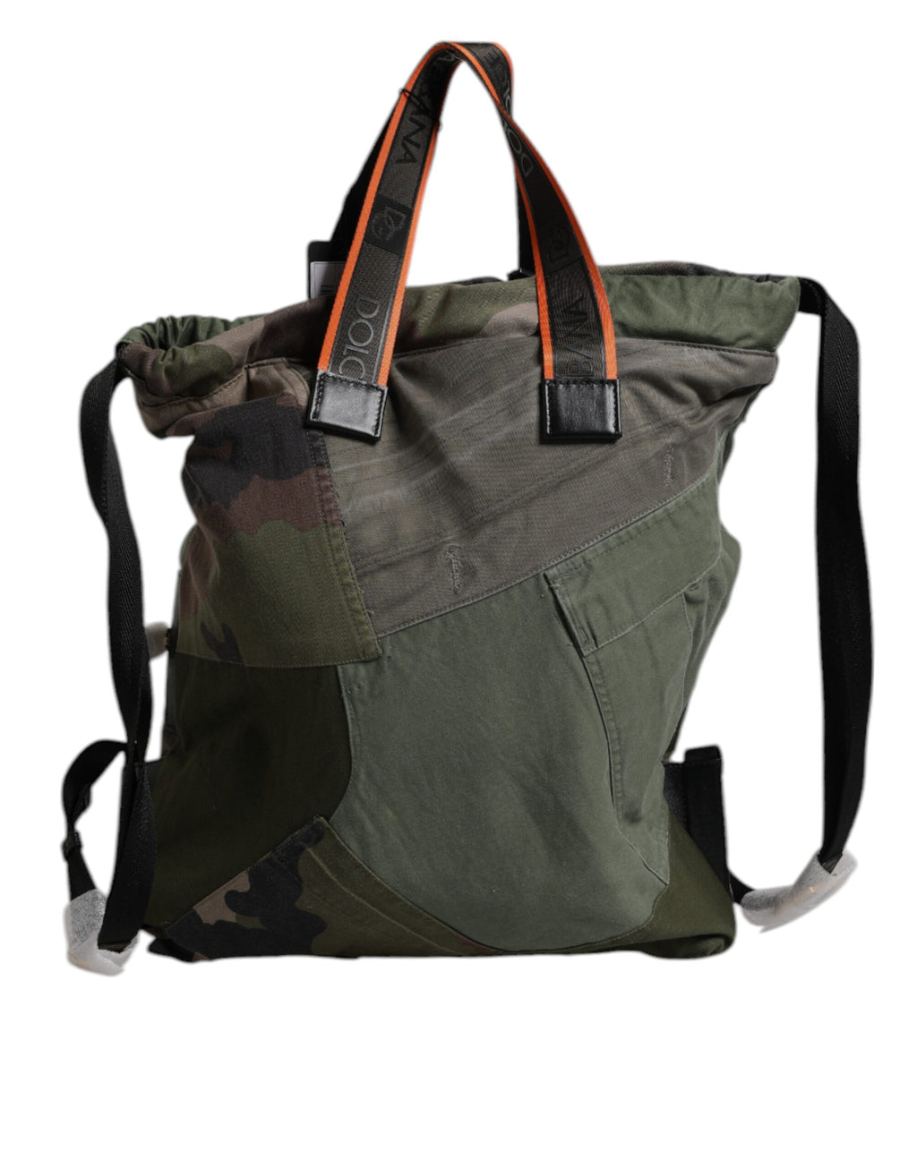 Dolce &amp; Gabbana Militärgrüner Patchwork-Rucksack