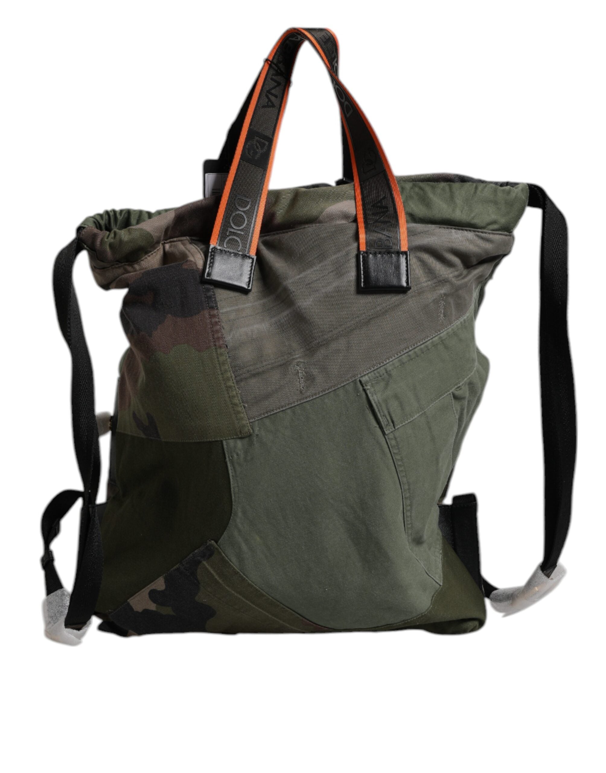 Dolce &amp; Gabbana Militärgrüner Patchwork-Rucksack