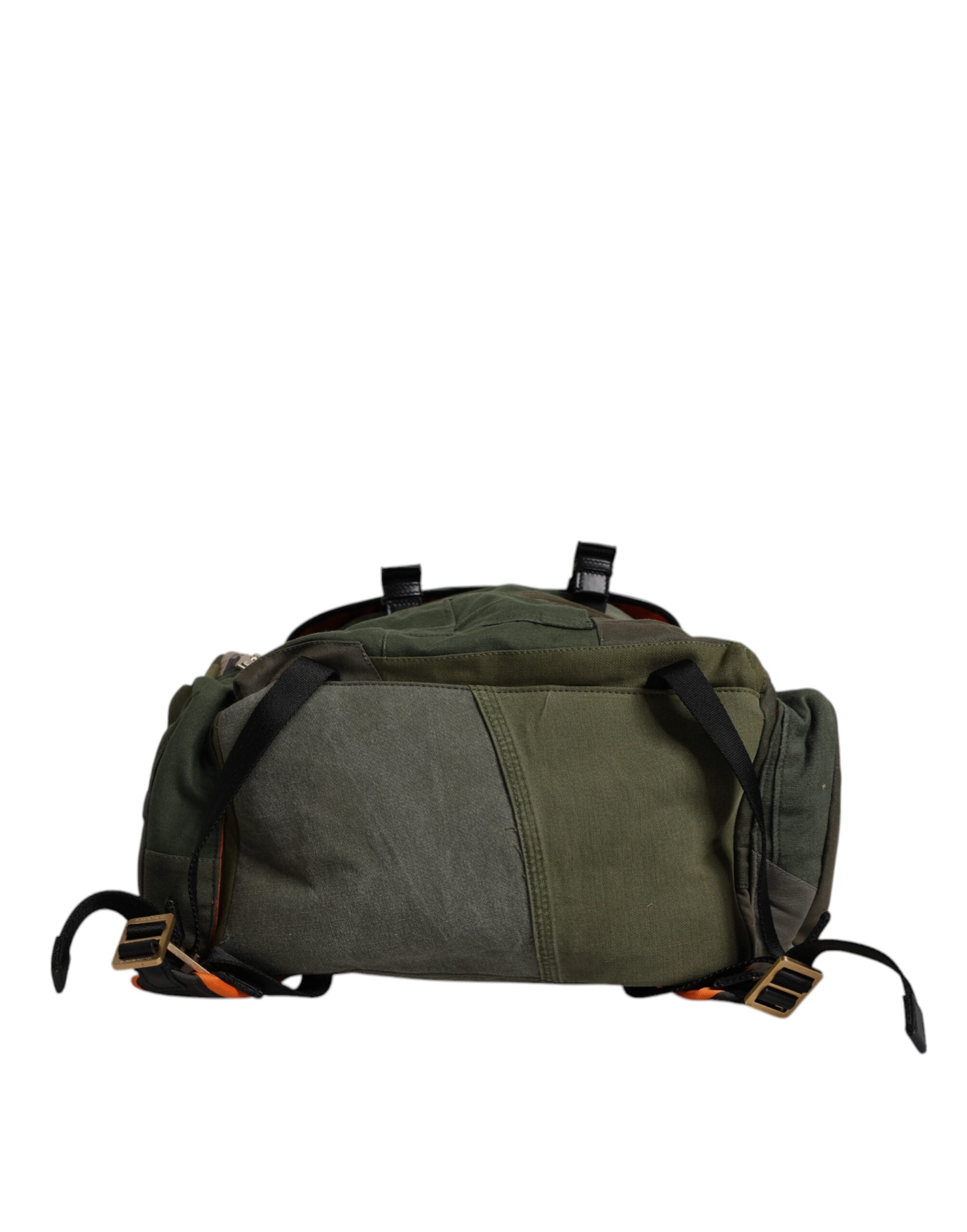 Dolce &amp; Gabbana Militärgrüner Patchwork-Reiserucksack