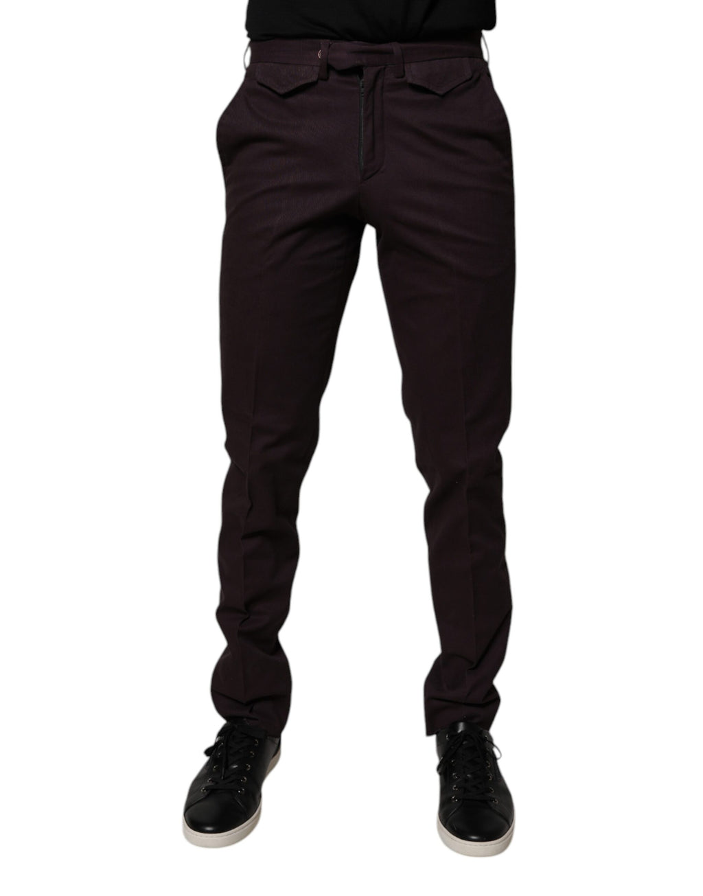 BENCIVENGA Braune Slim Fit Anzughose aus reiner Baumwolle für Herren