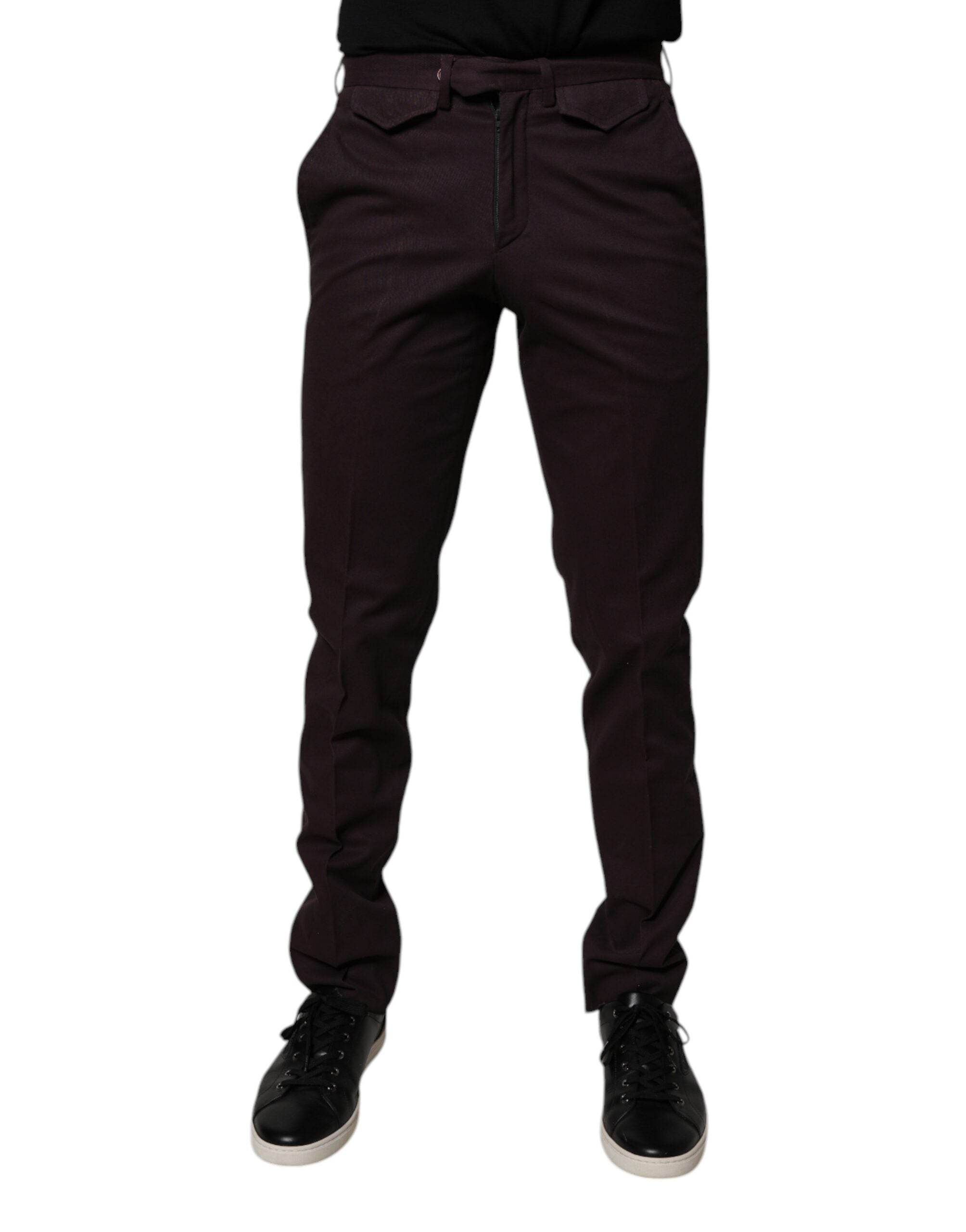 BENCIVENGA Braune Slim Fit Anzughose aus reiner Baumwolle für Herren