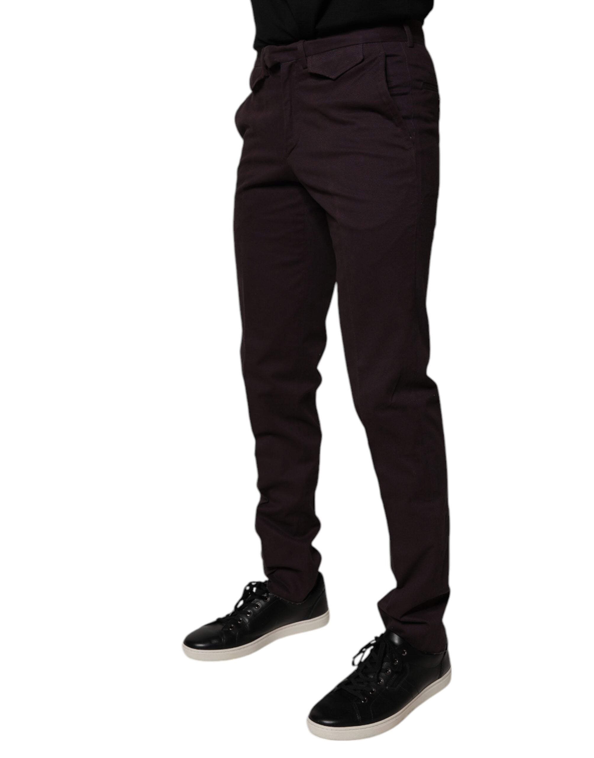 BENCIVENGA Braune Slim Fit Anzughose aus reiner Baumwolle für Herren