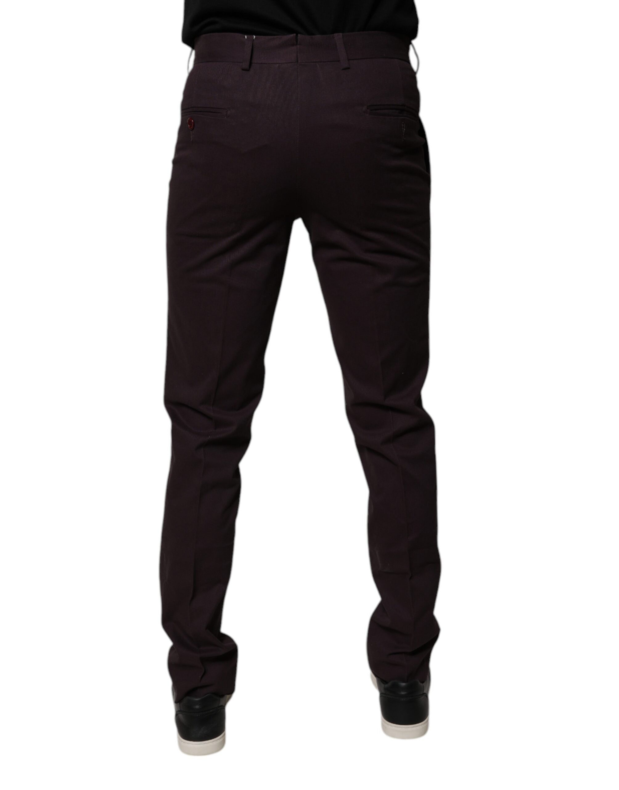 BENCIVENGA Braune Slim Fit Anzughose aus reiner Baumwolle für Herren