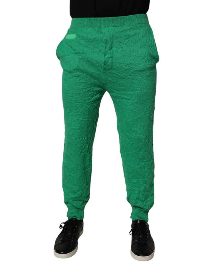 Dsquared² Grüne Freizeithose aus Baumwolle mit elastischer Taille für Herren