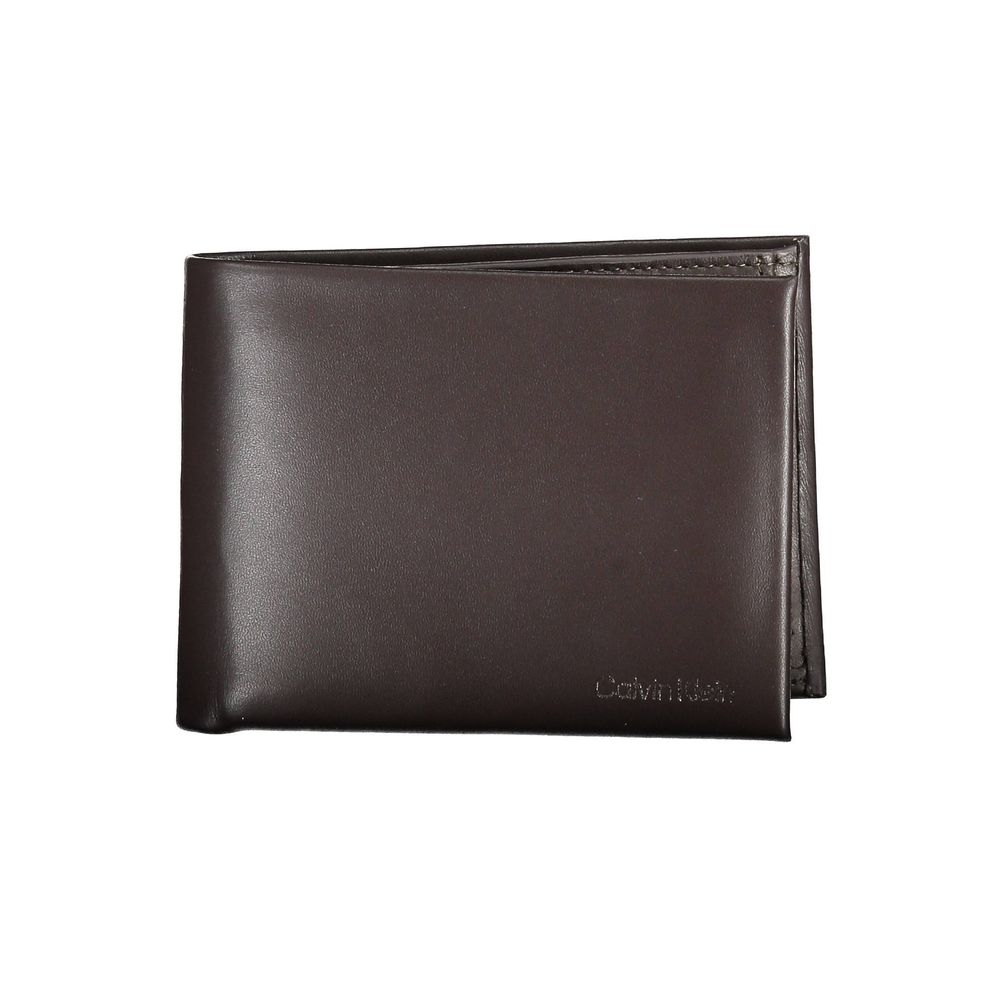 Calvin Klein Herren-Geldbörse aus braunem Leder