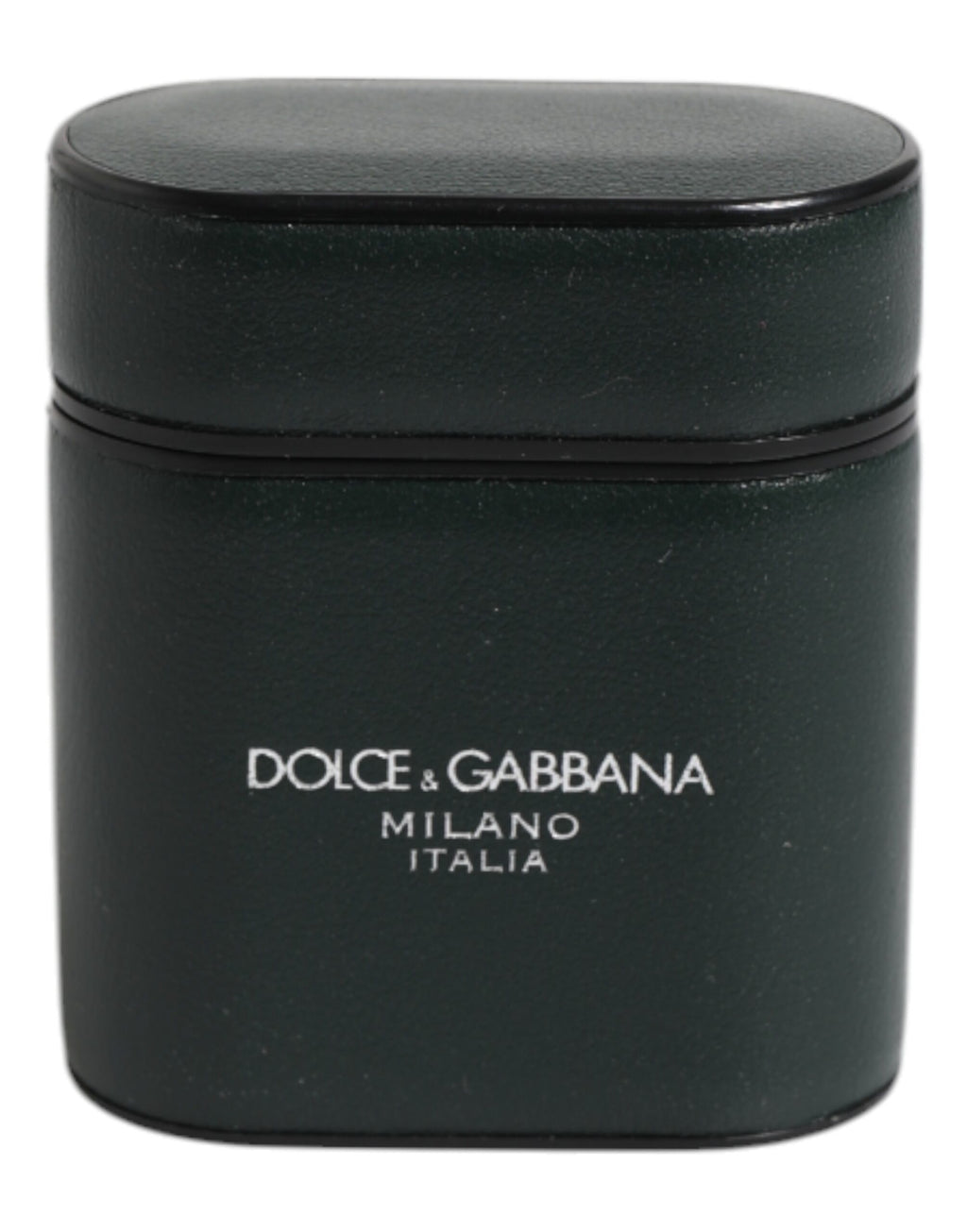 Dolce &amp; Gabbana – Airpods-Hülle mit Klapphalter und Logo-Print aus schwarzem Kalbsleder