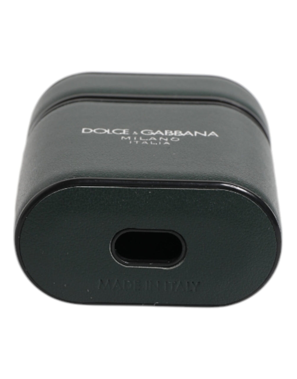 Dolce &amp; Gabbana – Airpods-Hülle mit Klapphalter und Logo-Print aus schwarzem Kalbsleder