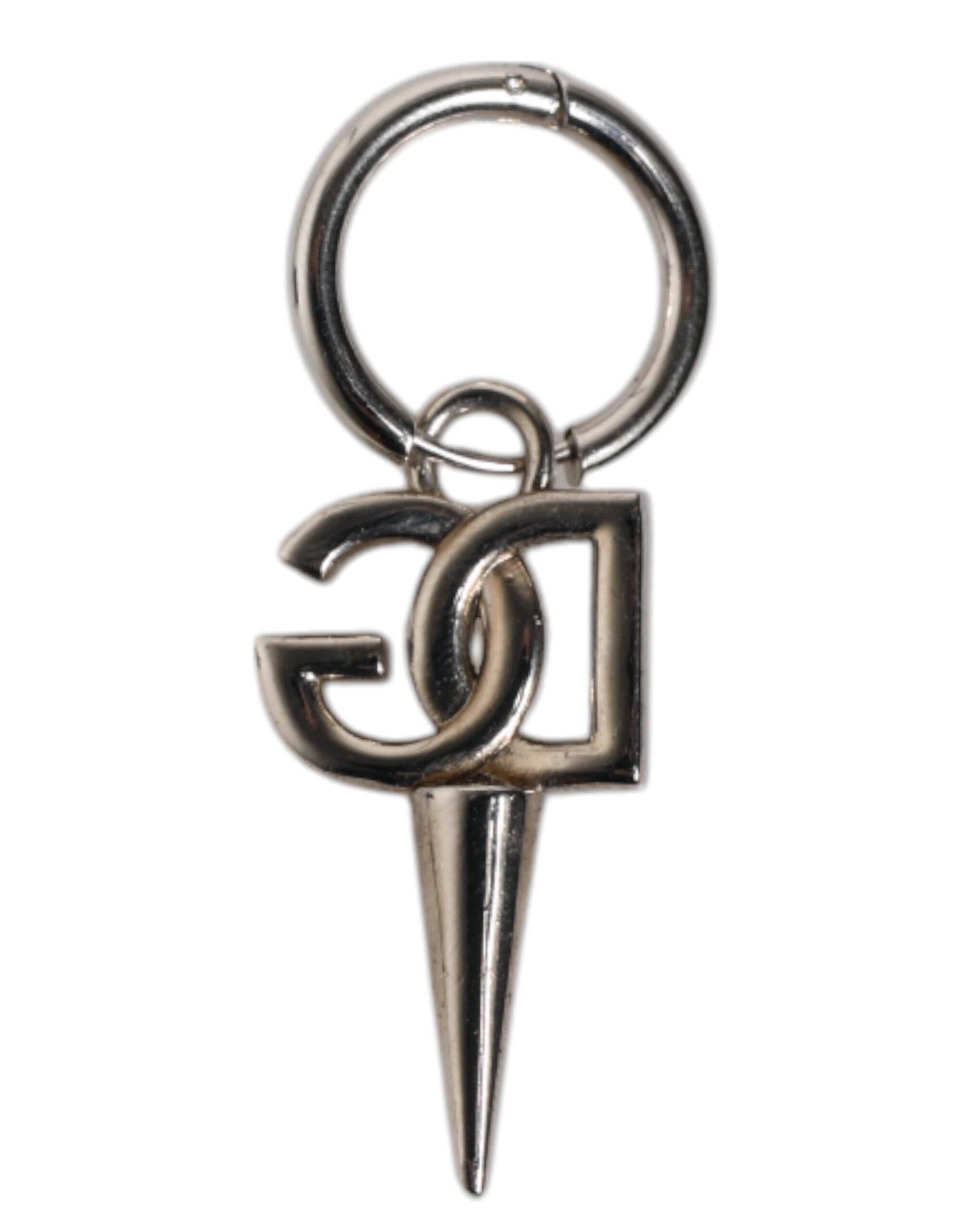 Dolce &amp; Gabbana Silber Messing DG Logo Metall Ringhalter Schlüsselanhänger