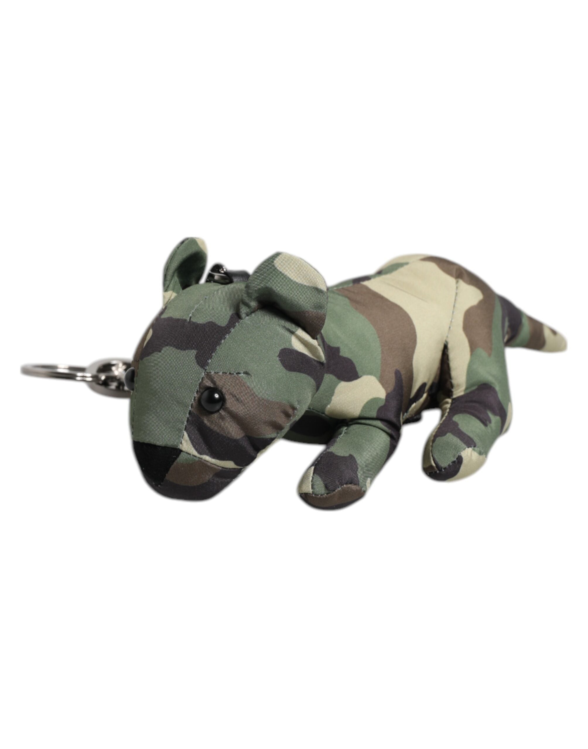 Dolce &amp; Gabbana Schlüsselanhänger mit mehrfarbiger Camouflage-Tiersilhouette
