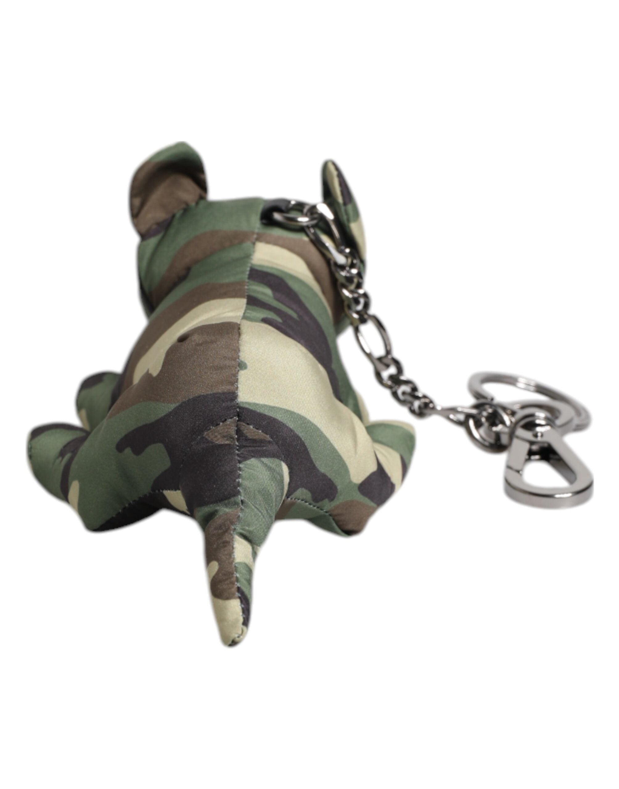 Dolce &amp; Gabbana Schlüsselanhänger mit mehrfarbiger Camouflage-Tiersilhouette