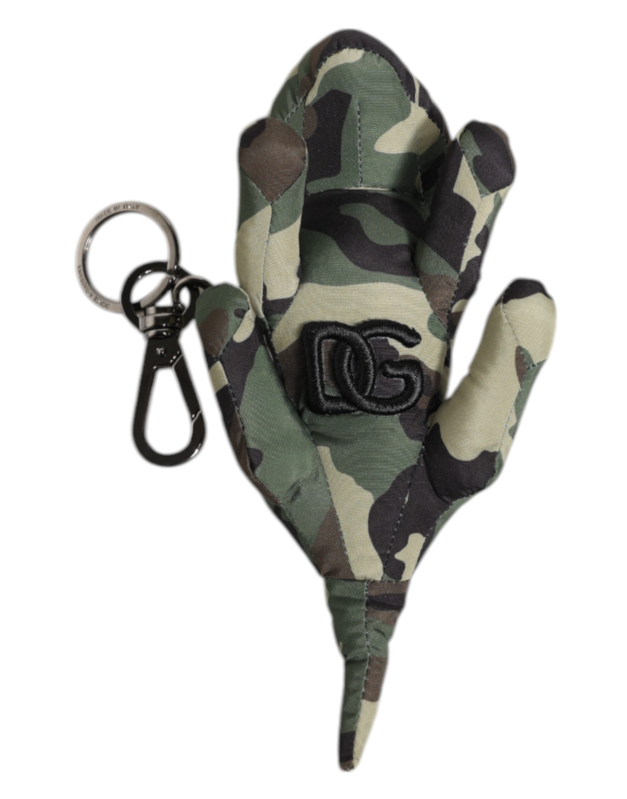 Dolce &amp; Gabbana Schlüsselanhänger mit mehrfarbiger Camouflage-Tiersilhouette