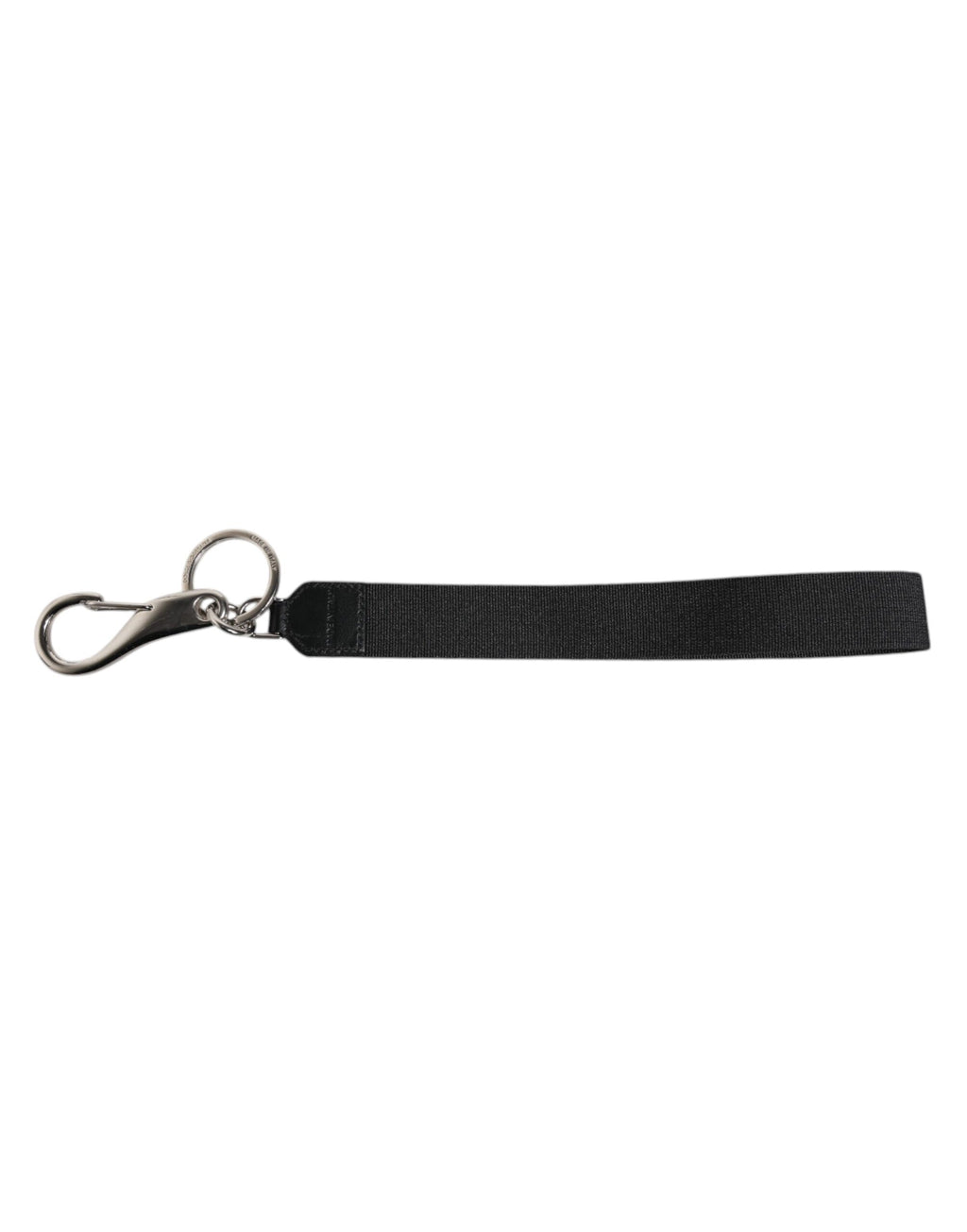 Dolce &amp; Gabbana Schlüsselanhänger mit DG-Krone, Nylon, Schwarz
