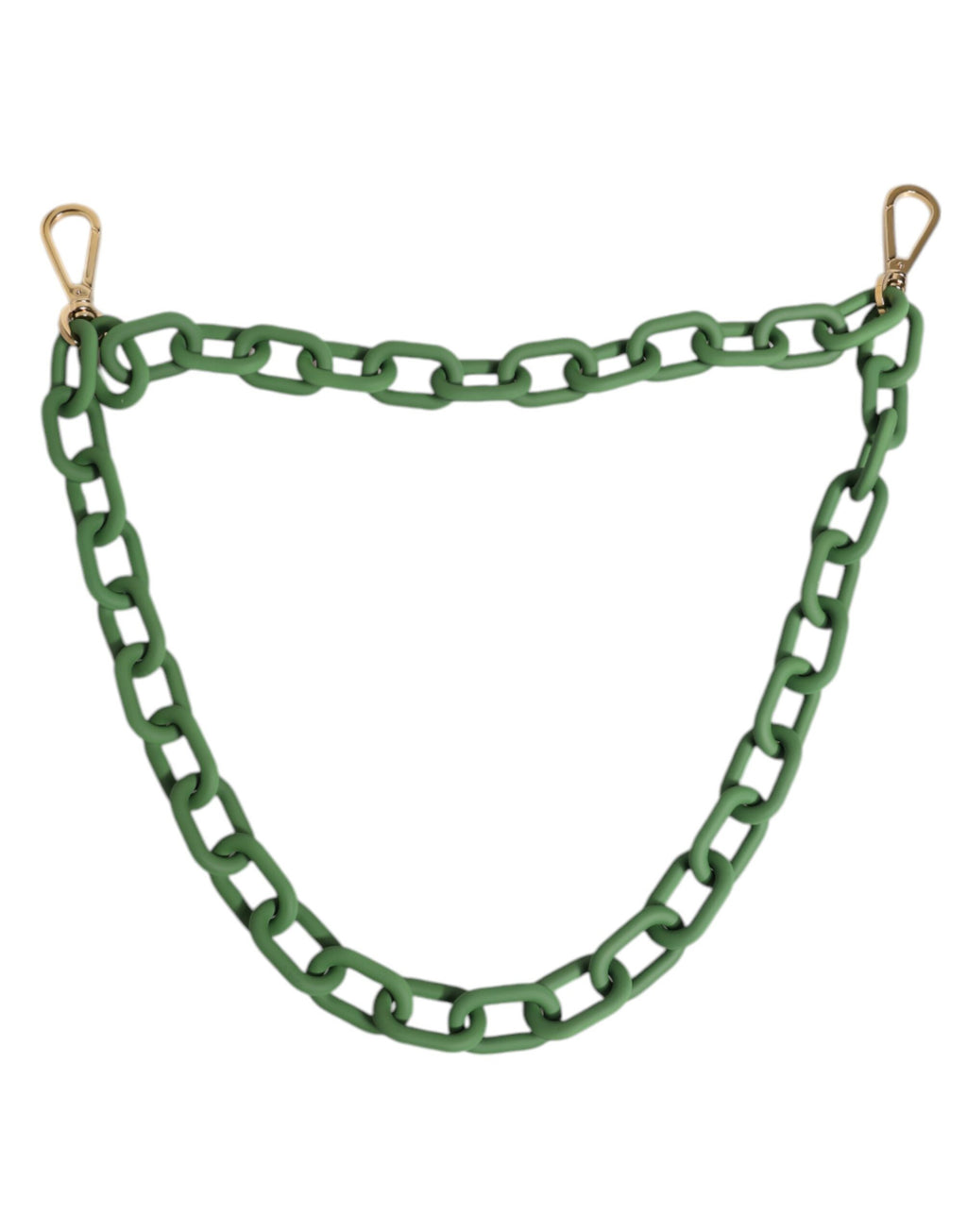 Dolce &amp; Gabbana Grüne Geldbörsenkette aus Plexiglas und Acryl mit klobiger Goldbeschläge