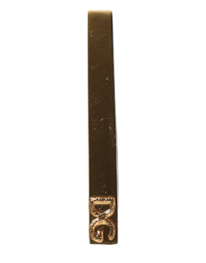 Dolce &amp; Gabbana Krawattenklammer aus goldfarbenem Messing mit Logo