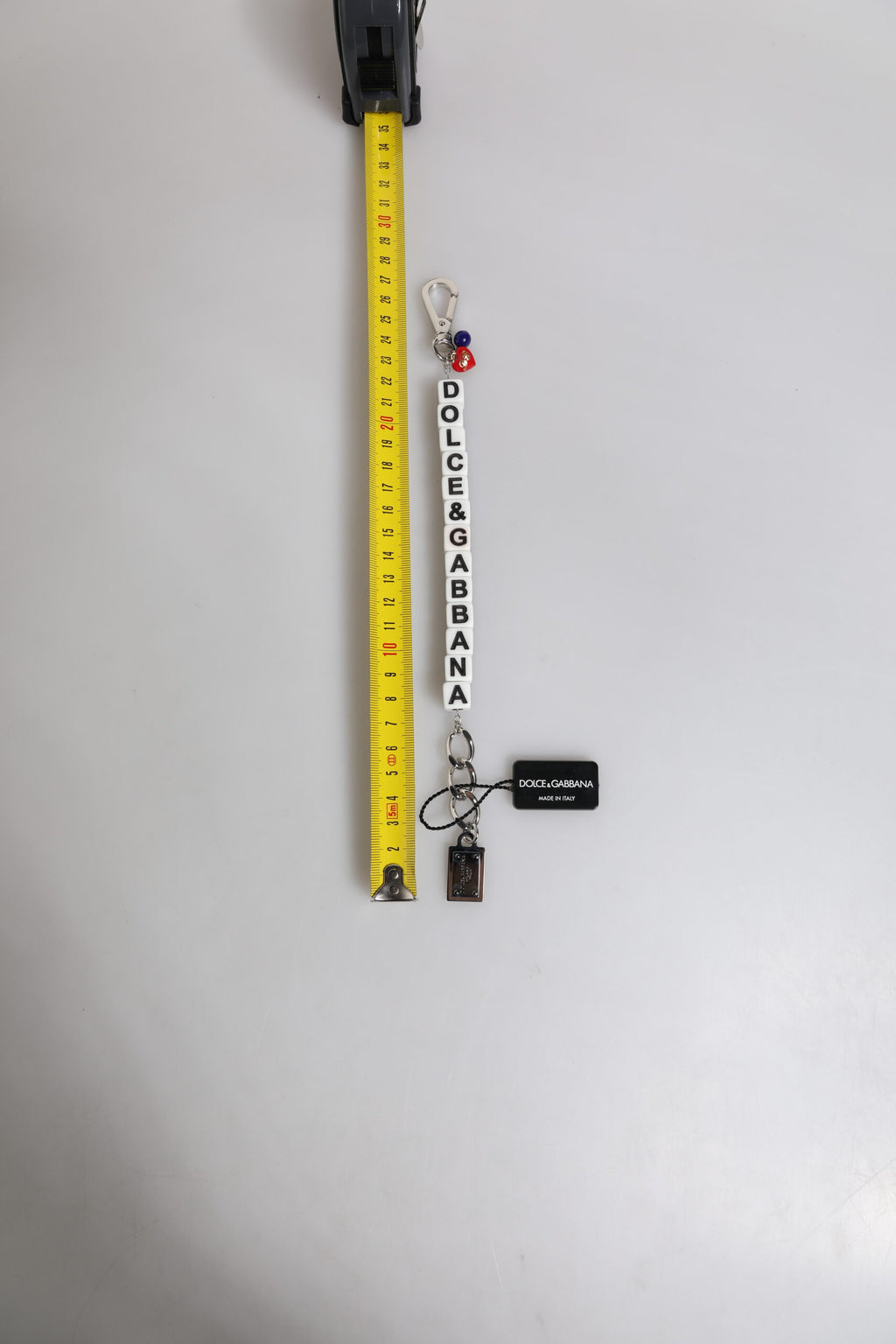 Dolce &amp; Gabbana – Charm-Armband mit Würfel-Logo und silberner Messingkette