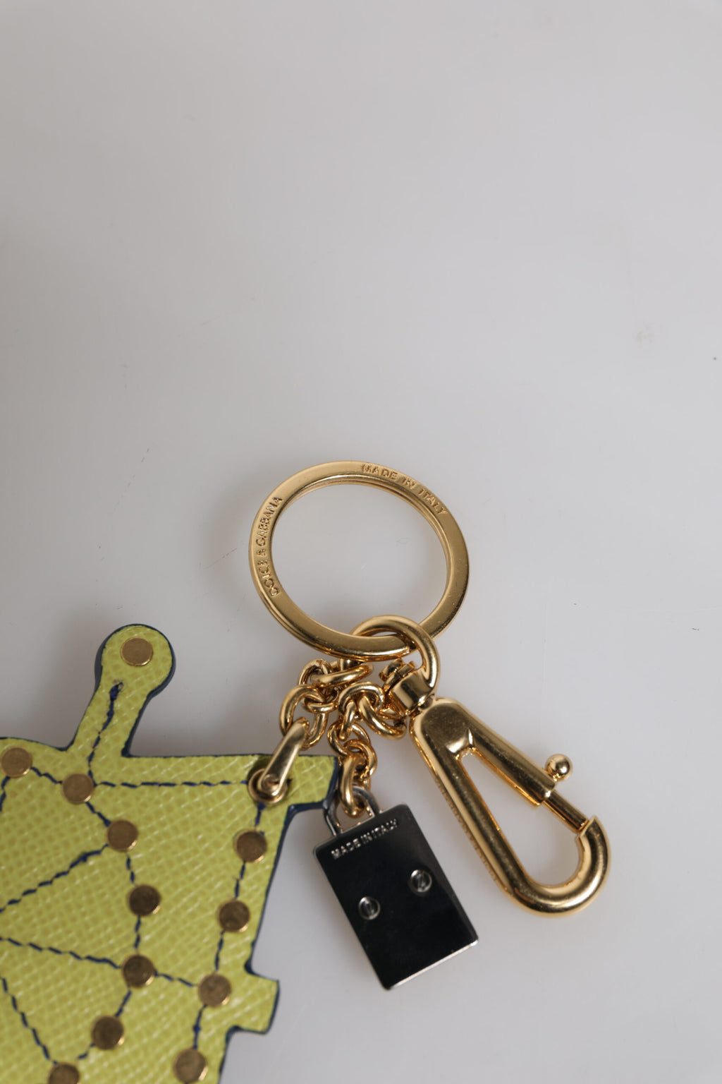 Dolce &amp; Gabbana Mehrfarbiger goldfarbener Carretto-Schlüsselanhänger