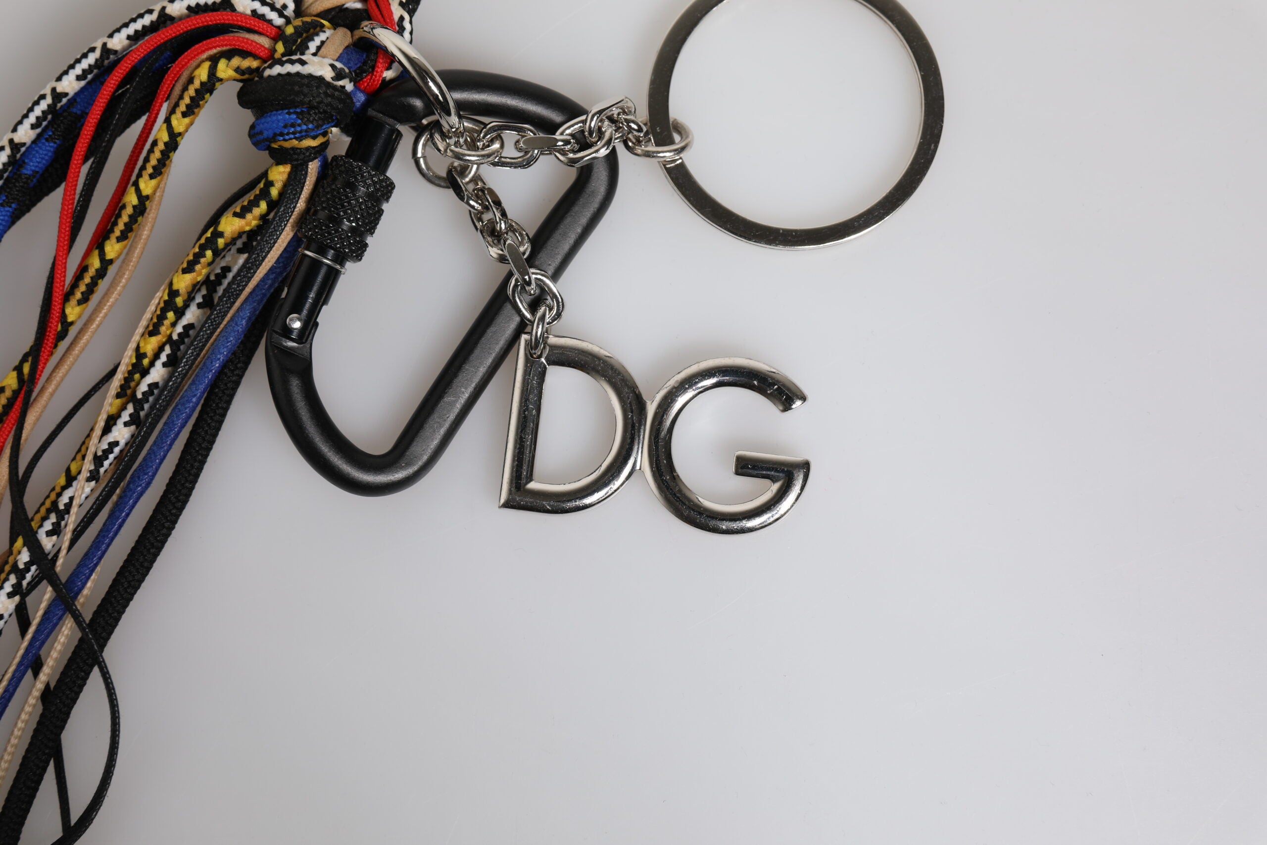 Dolce &amp; Gabbana – Mehrfarbiger Schultergurt mit geflochtenem Seil und Logo