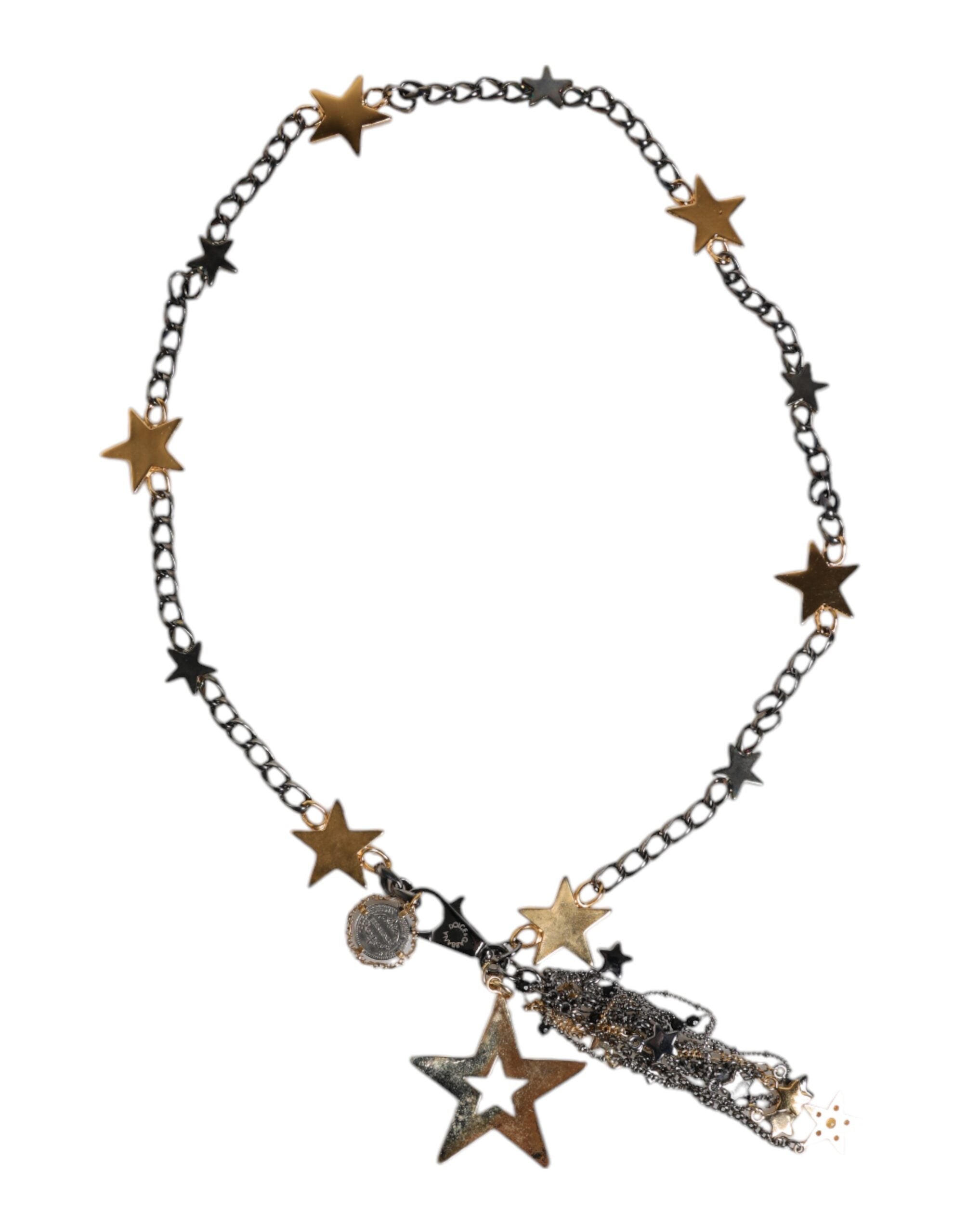 Dolce &amp; Gabbana – Taillenkettengürtel mit Verzierung aus silber-goldenem Messing