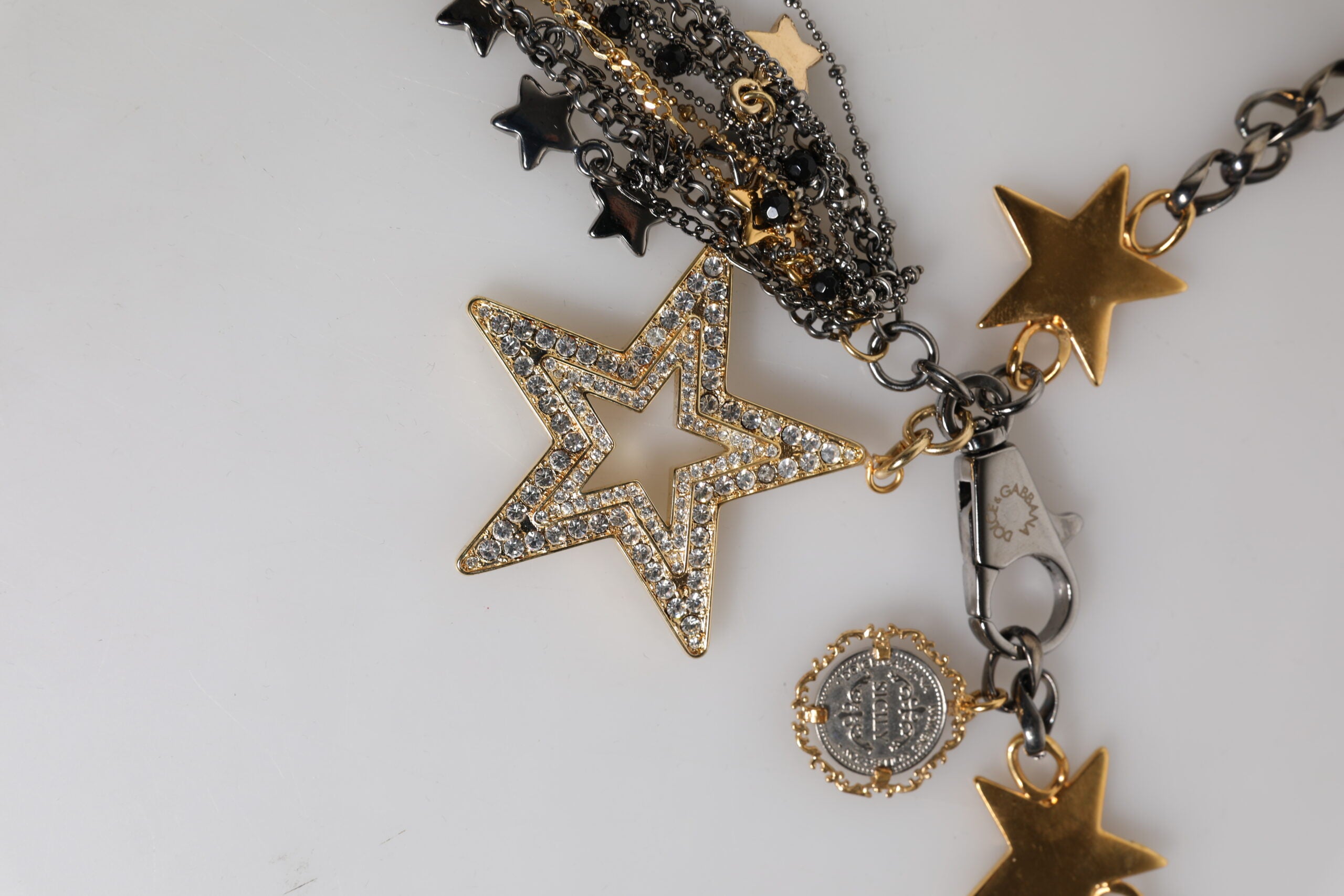 Dolce &amp; Gabbana – Taillenkettengürtel mit Verzierung aus silber-goldenem Messing