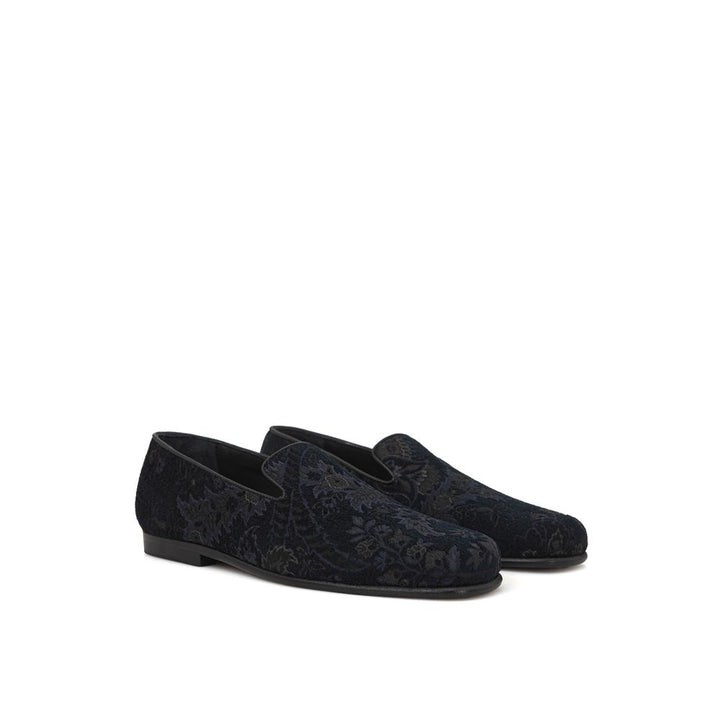 Etro Blauer Leder-Loafer