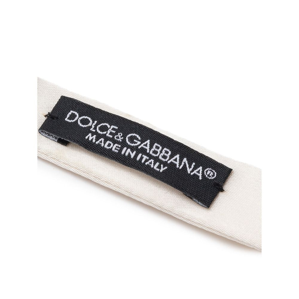 Dolce &amp; Gabbana Weiße Seidenkrawatten und Fliegen