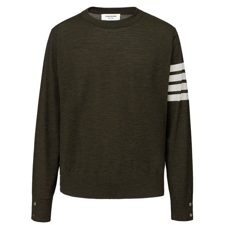 Thom Browne Grüner Wollpullover