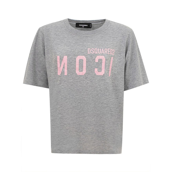 Dsquared² Elegantes graues Baumwolltop für Damen