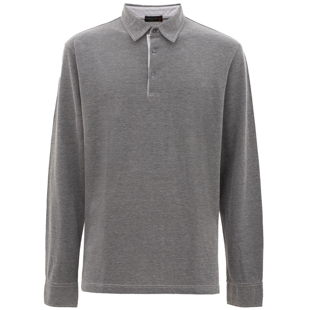 Corneliani Poloshirt aus grauer Baumwolle