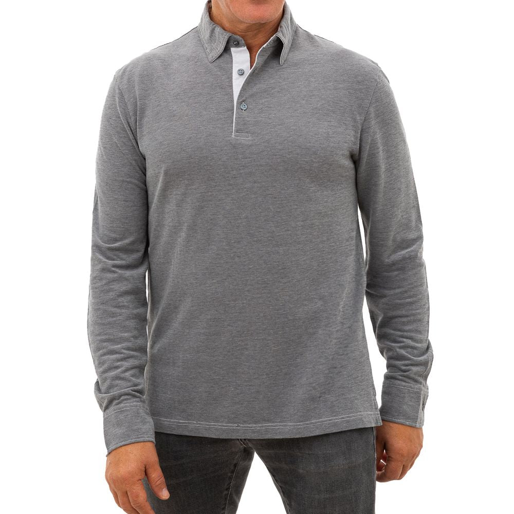 Corneliani Poloshirt aus grauer Baumwolle
