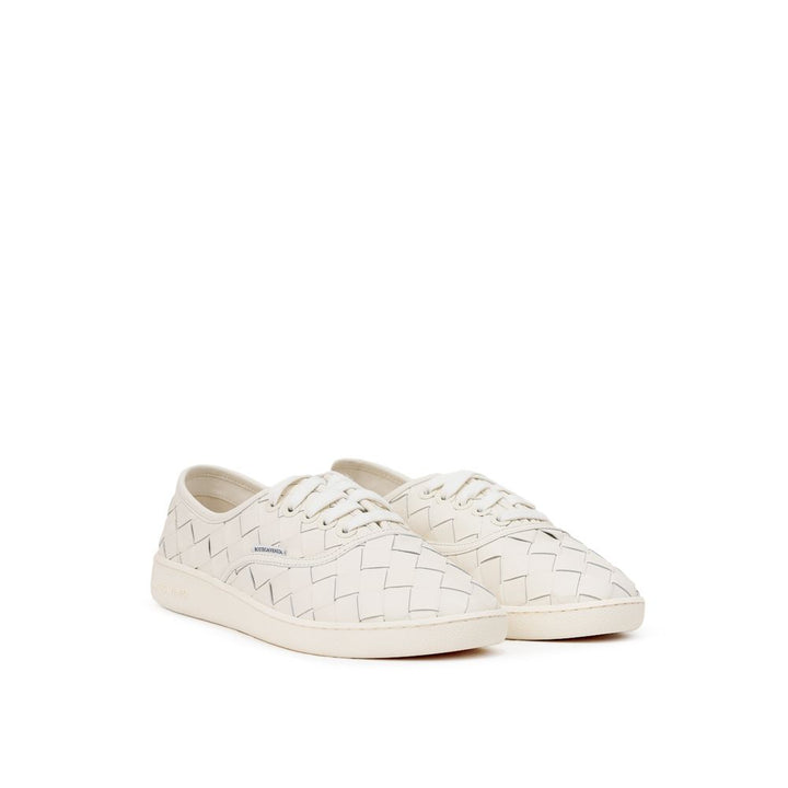 Bottega Veneta – Weiße Ledersneaker