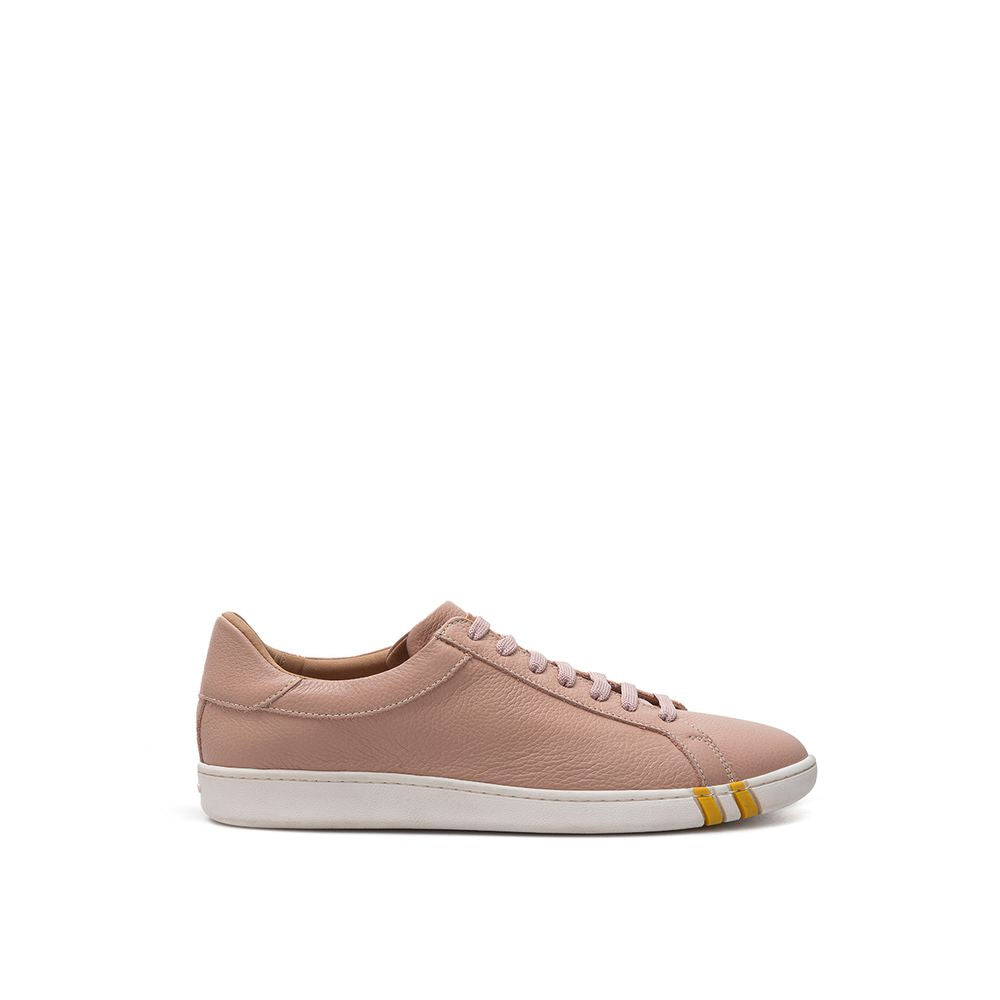 Bally Elegante rosa Sneaker aus Baumwollleder