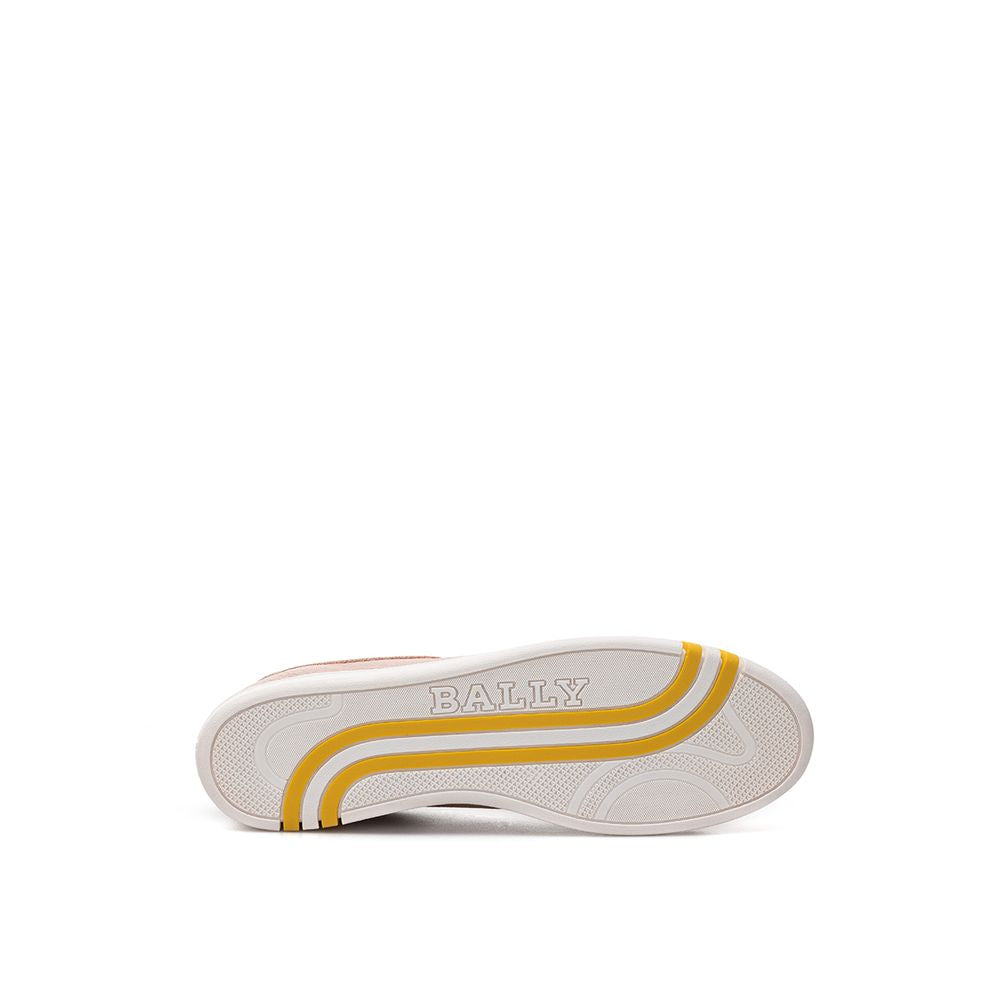 Bally Elegante rosa Sneaker aus Baumwollleder