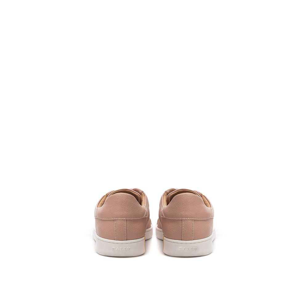 Bally Elegante rosa Sneaker aus Baumwollleder