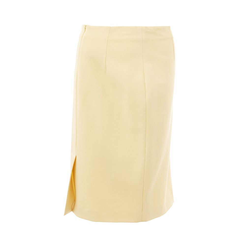 Lardini Eleganter gelber Viskoserock für Damen