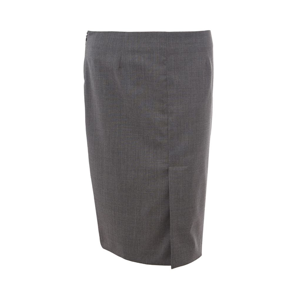 Lardini Chic Bleistiftrock aus grauer Wolle