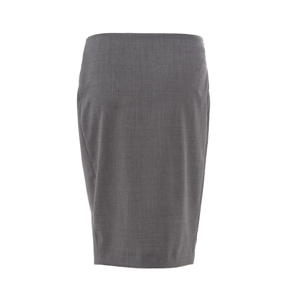 Lardini Chic Bleistiftrock aus grauer Wolle